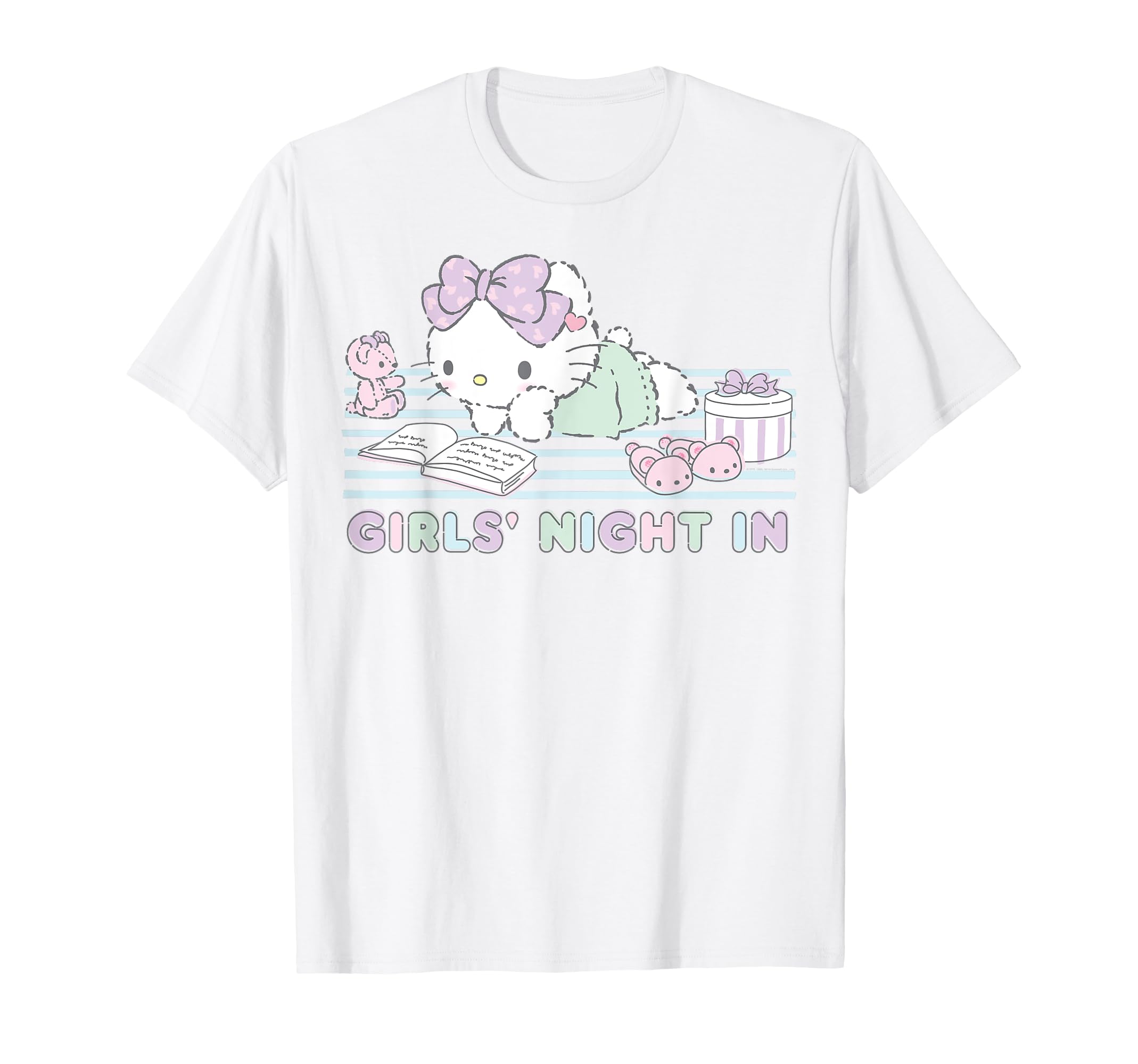 Hello Kitty Girls Night In Reading Short Sleeve T-Shirt