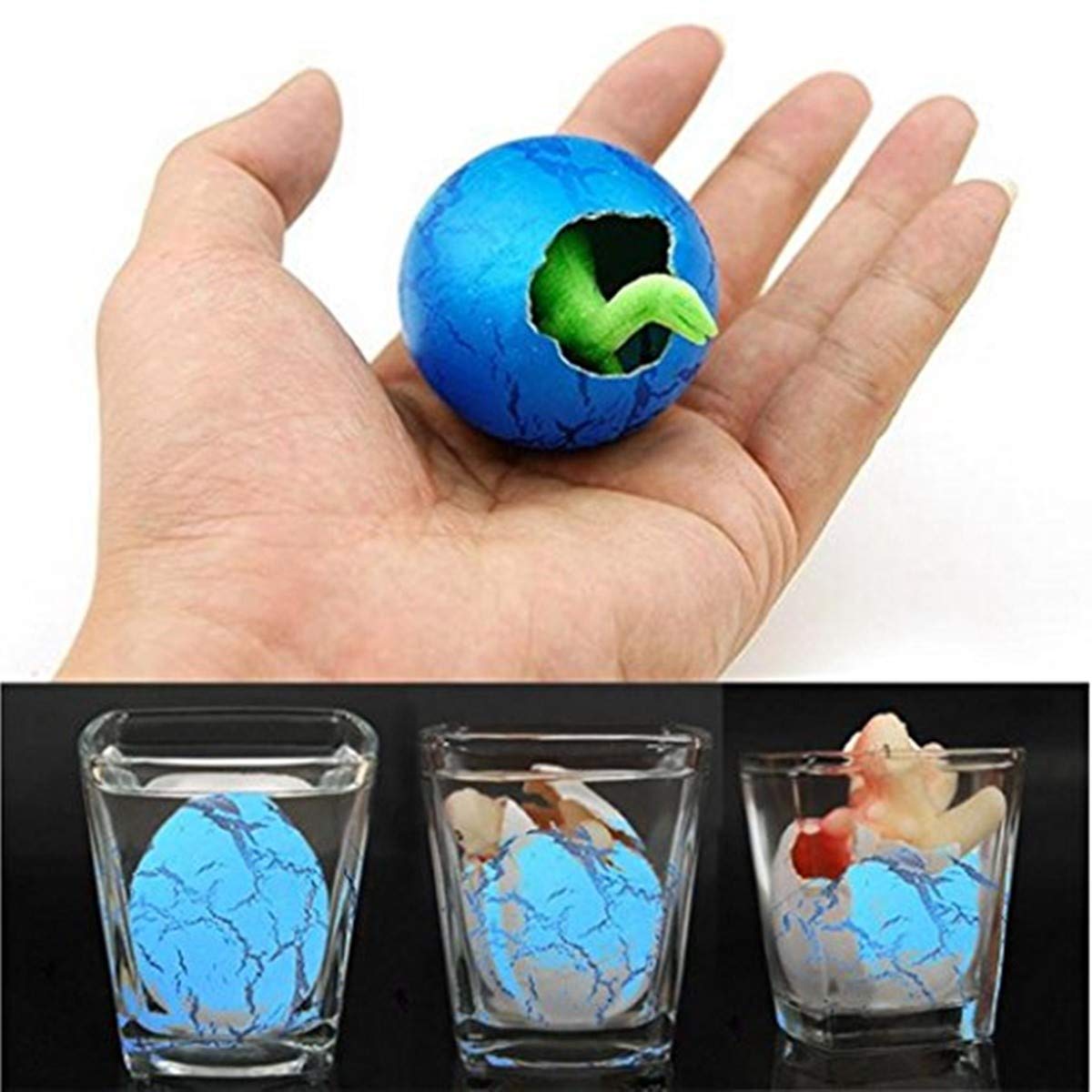 JoFAN 24 PCS Dinosaur Eggs That Hatch Growing Easter Eggs with Mini Toys Inside for Kids Boys Girls Easter Basket Stuffers Gifts Fillers Party Favors Supplies