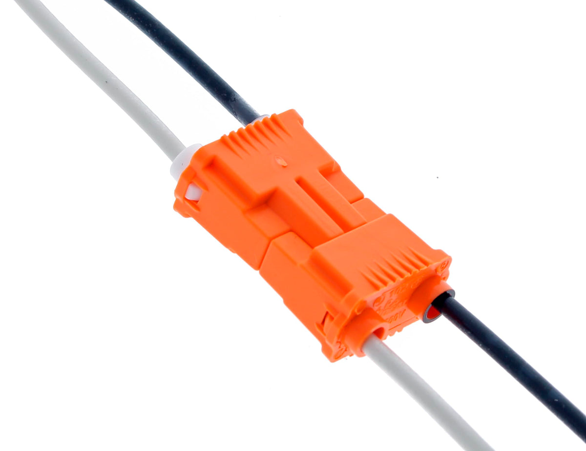 IDEAL Electrical 30-352J Luminaries Disconnect Power Plug 2 Wire, Orange, (150-Pack)