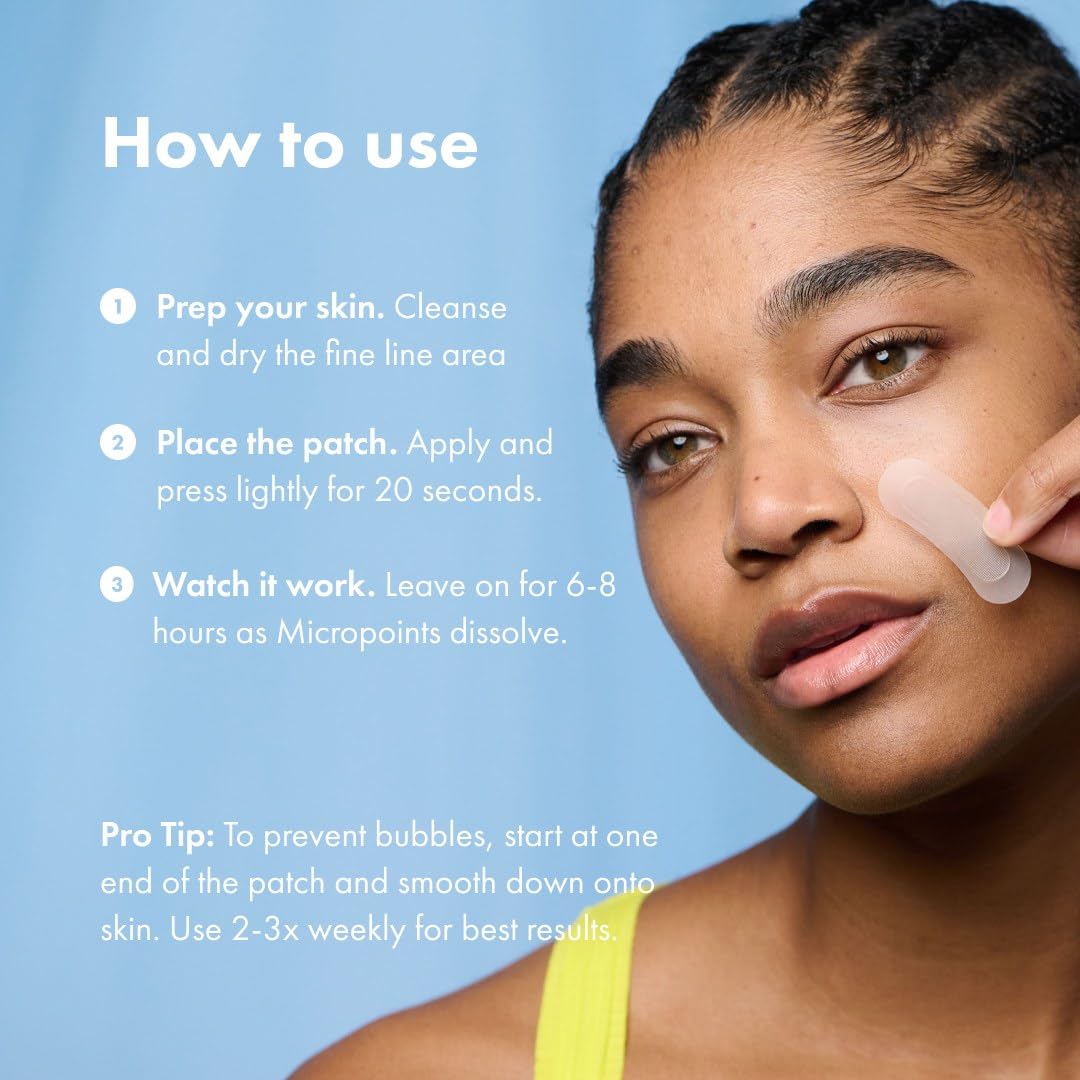 HERO COSMETICS Mighty Patch™ for Fine Lines Patches - Featuring Retinol and 1,390 dissolving Micropoint™ Points to Help Renew the Look of Skin (6 Count)
