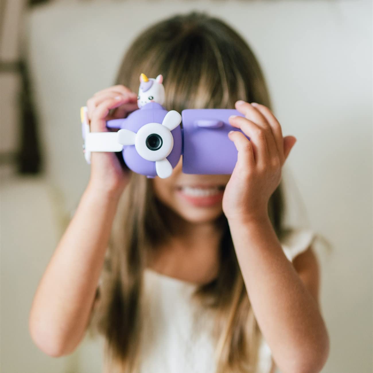 Kidamento Kids Digital Camera & Video Camcorder, Unique Air-Plane Design with Silicone Wristband, Selfie Camera, 32GB Memory Card Included, Neck Strap Doubles as Charging and USB Cable - Model V
