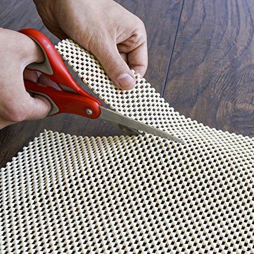 RUGPADUSA - Super-Lock Natural - 5'x8' - 1/8" Thick - Natural Rubber - Gripping Open Weave Rug Pad - More Durable Than PVC Alternatives, Safe for All Floor Types