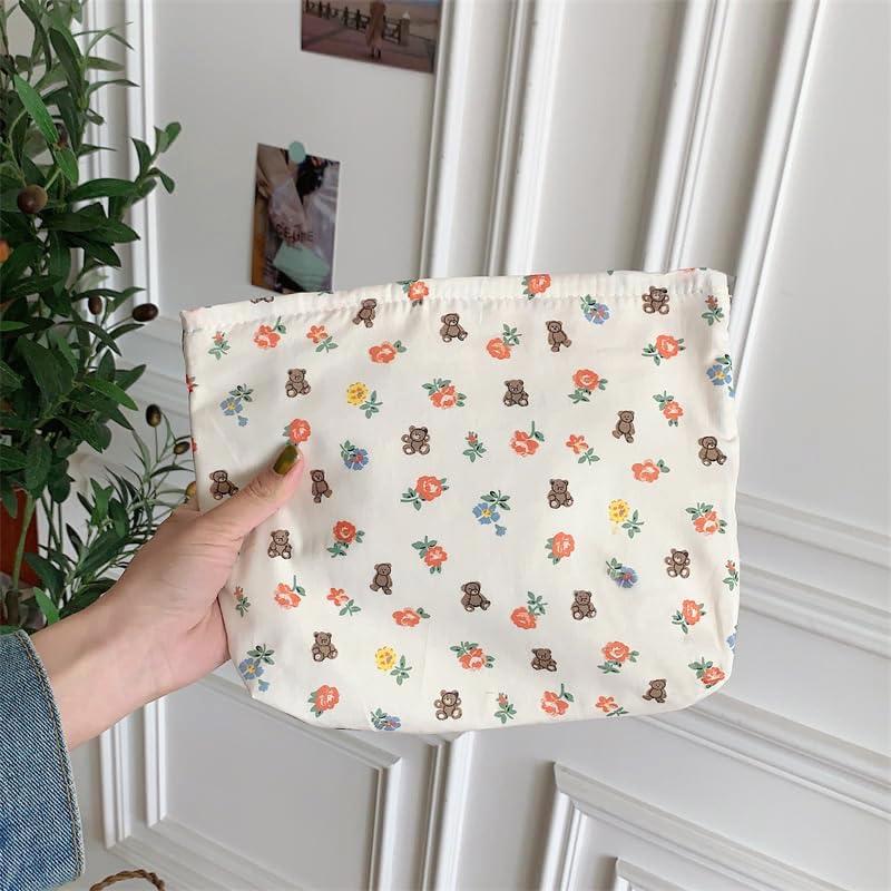 Makeup Bag for Women, Monogram Makeup Bag Cute Makeup Zipper Pouch Bag Cosmetic Travel Accessories Bag Makeup Pouch for Purse with Zipper Birthday Gifts For Girls Friend Sister Daughter (Rainbow)