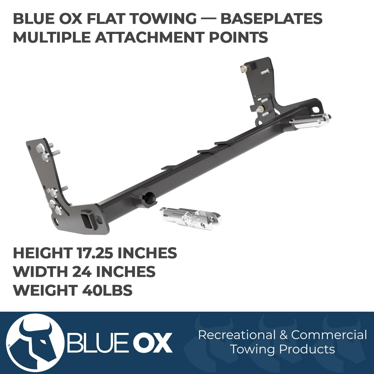 Blue Ox BX1145 Basepate for Jeep Gladiator, Black