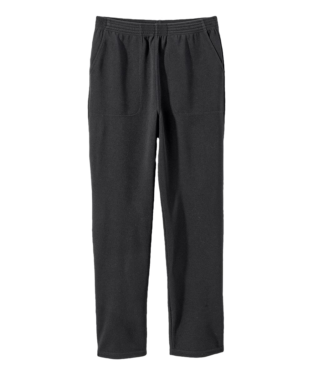 Women’s Pull-On Adaptive Elastic-Waist Textured Pant - Black MED