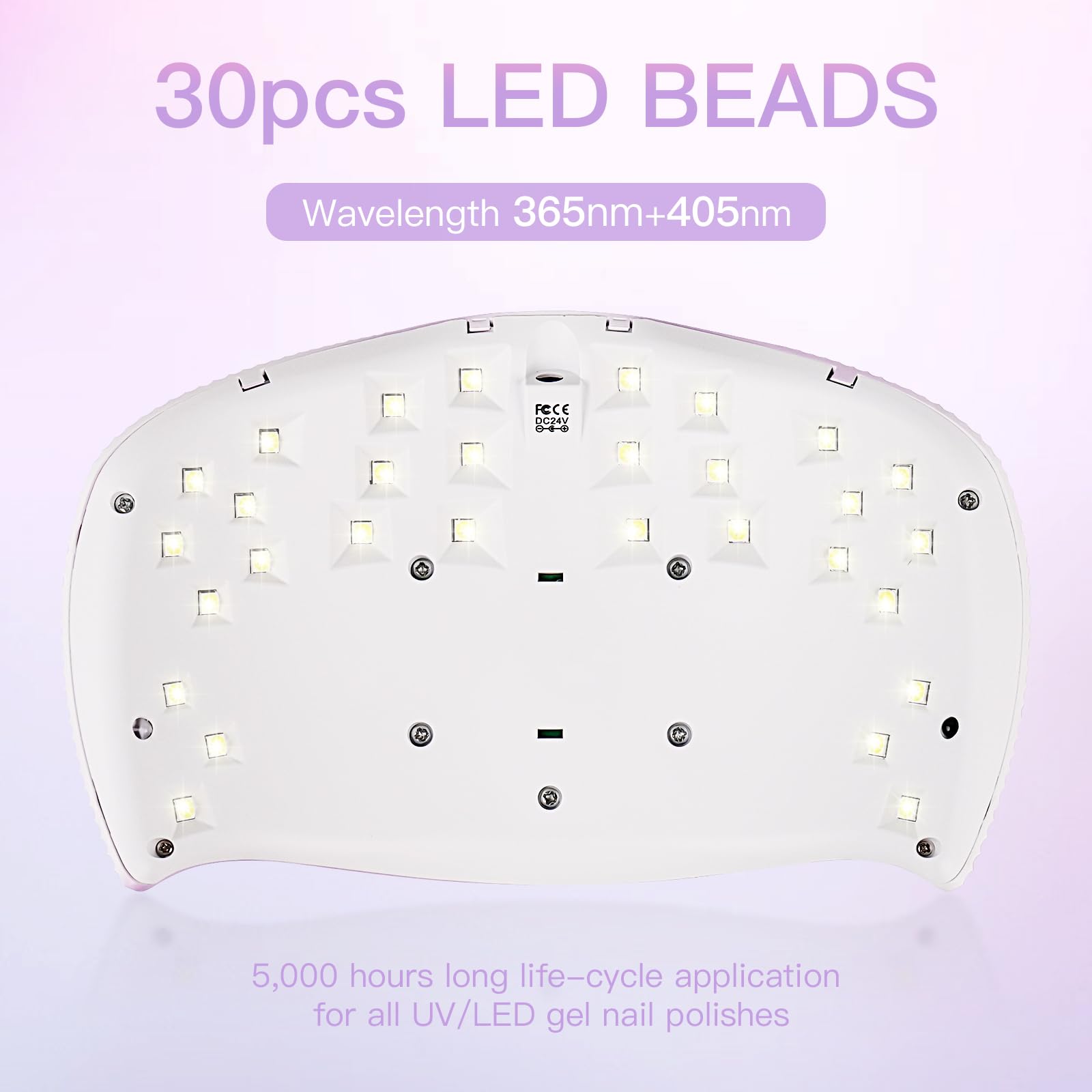 HEBECA UV Light for Gel Nails, 75W Professional UV LED Nail Lamp for Fast Curing Nails, Super-Thin Salon-Grade Nail Dryer with Smart Sensor & 3 Timer Settings & LCD Display X33