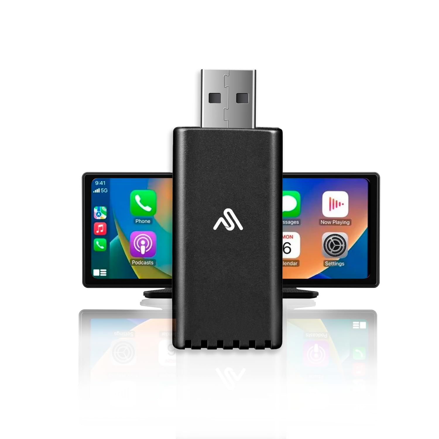 Wireless CarPlay Adapter - Fastest 5Ghz - AutoSky - Plug and Play - USB-C and USB-A Cables - Wired CarPlay Required