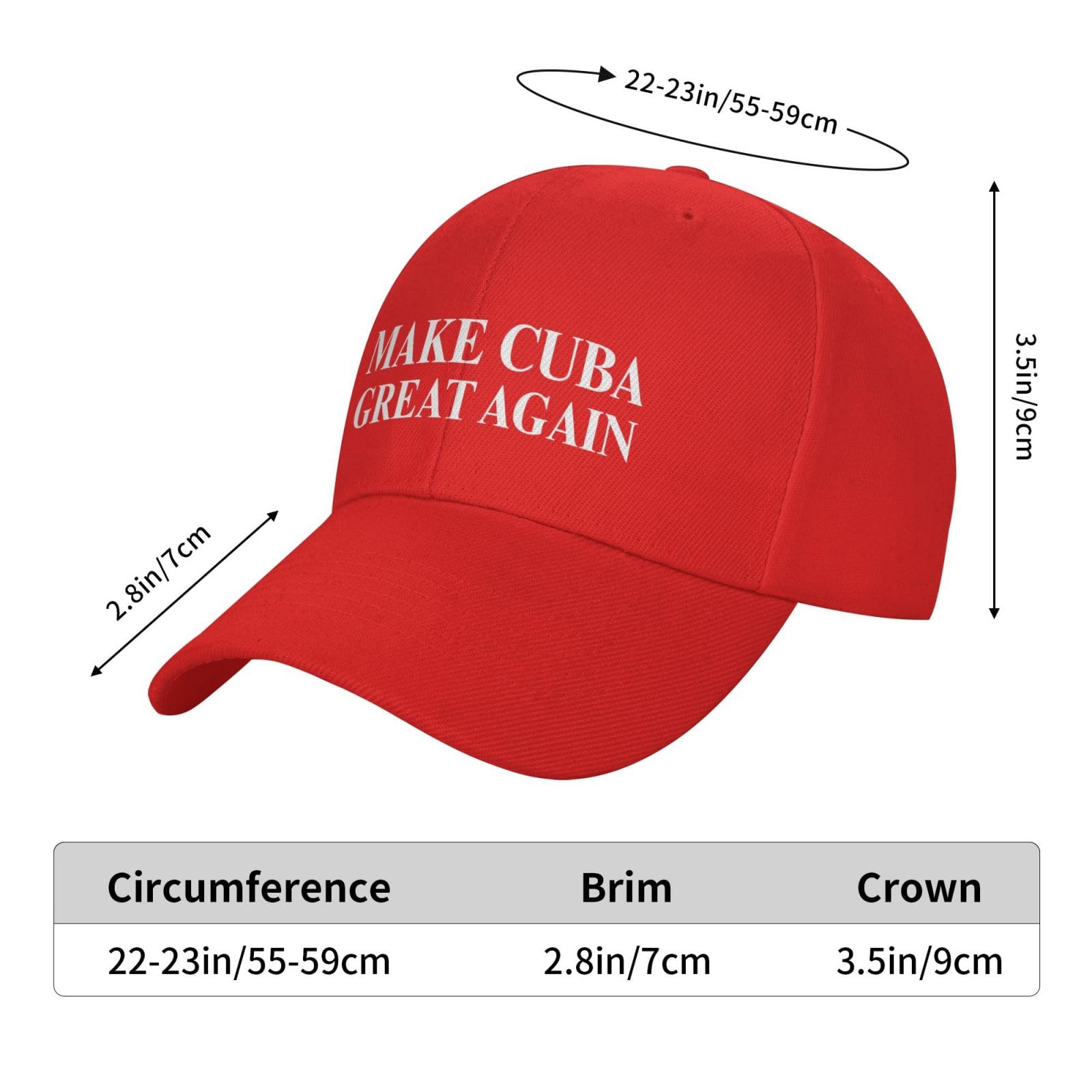 Make Cuba Great Again Sandwich Hat Baseball Cap Red