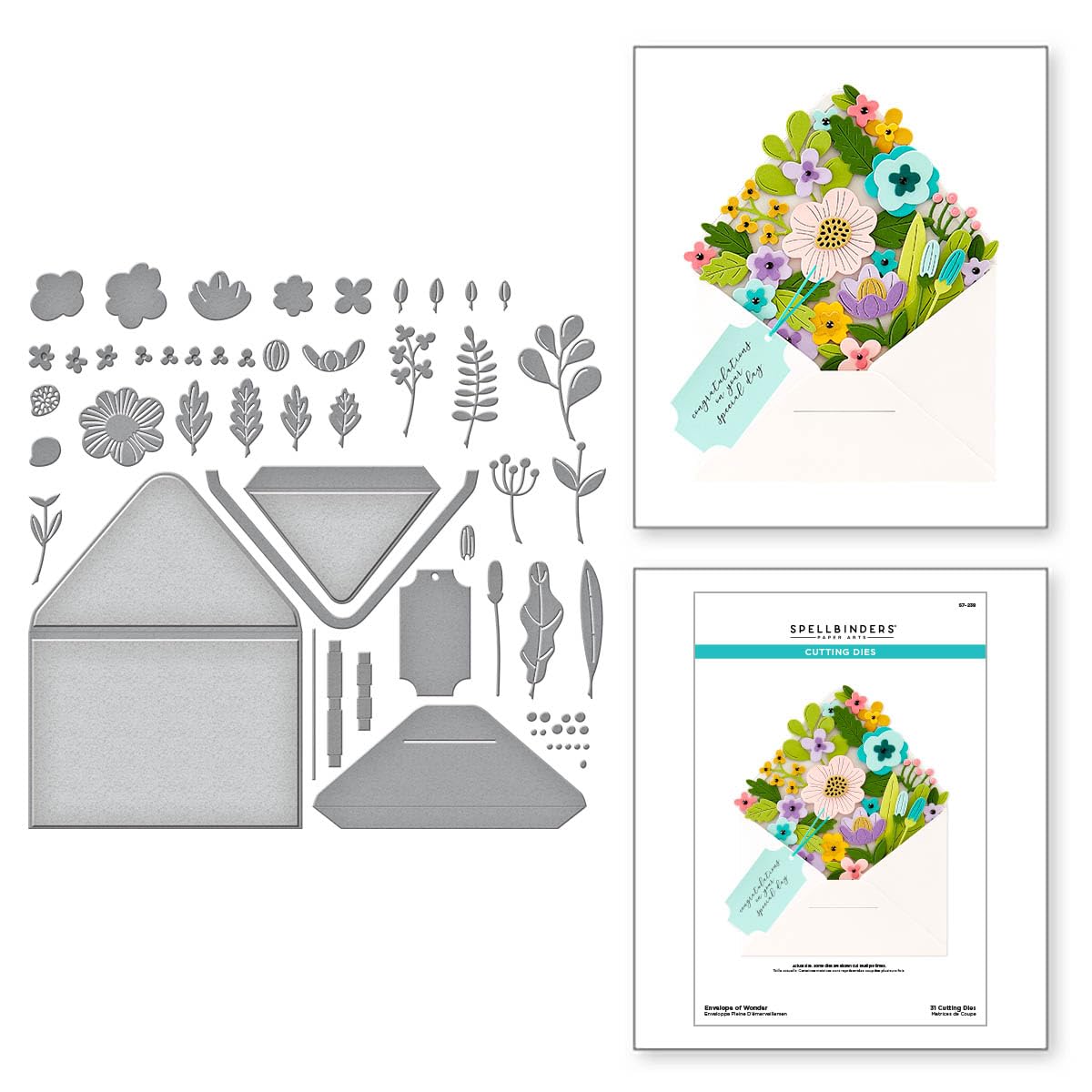 Spellbinders S7-238 Envelope of Wonder Etched Dies from The Envelope of Wonder Collection
