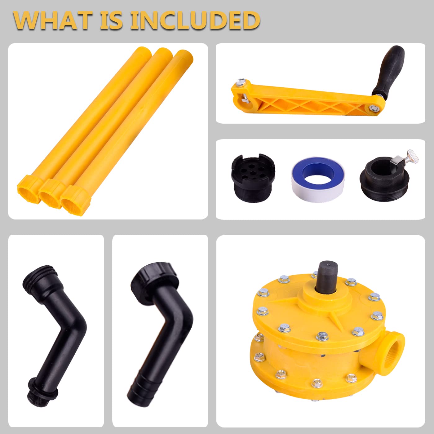 TOPWAY Polypropylene Hand Rotary Drum Barrel Pump For Chemicals