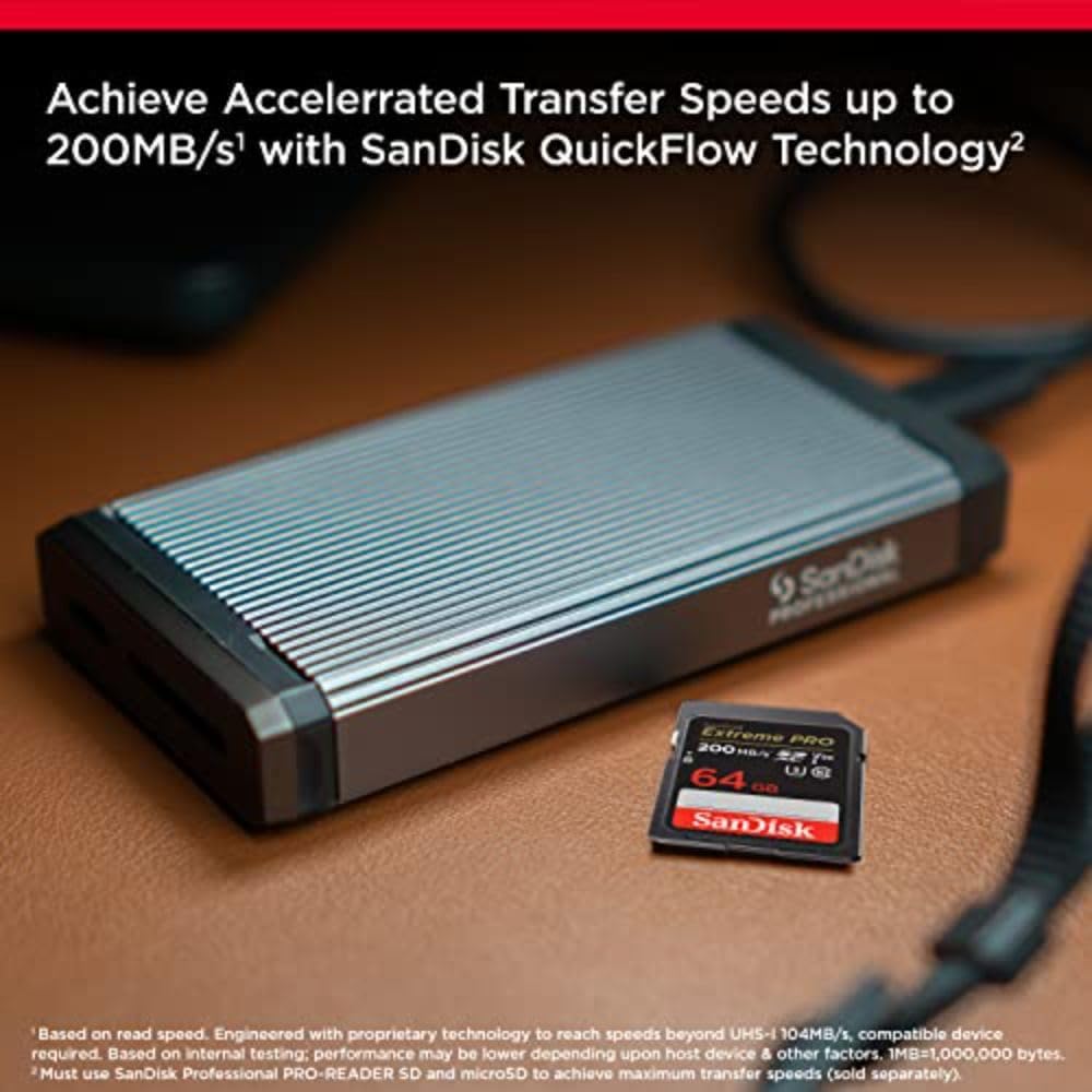 SANDISK 64GB Extreme PRO SDXC UHS-I Memory Card - C10, U3, V30, 4K UHD, SD Card - SDSDXXU-064G-GN4IN