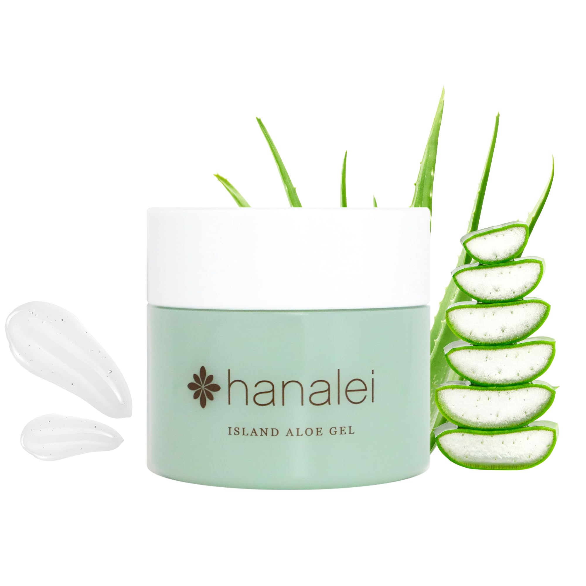 Hanalei Aloe Gel & Face Moisturizer Bundle– Cooling Aloe Gel (100 g) for Soothing & Hydration, SPF 50+ Mineral Sunscreen (1.7 oz), Vegan, Cruelty-Free, Paraben-Free