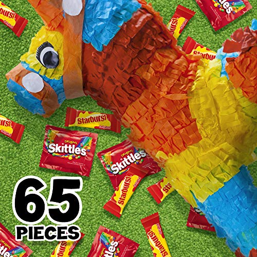 SKITTLES Original & STARBURST Original Fun Size Variety Pack Summer Chewy Candy Assortment, 31.9 oz, 65 Pieces Bag