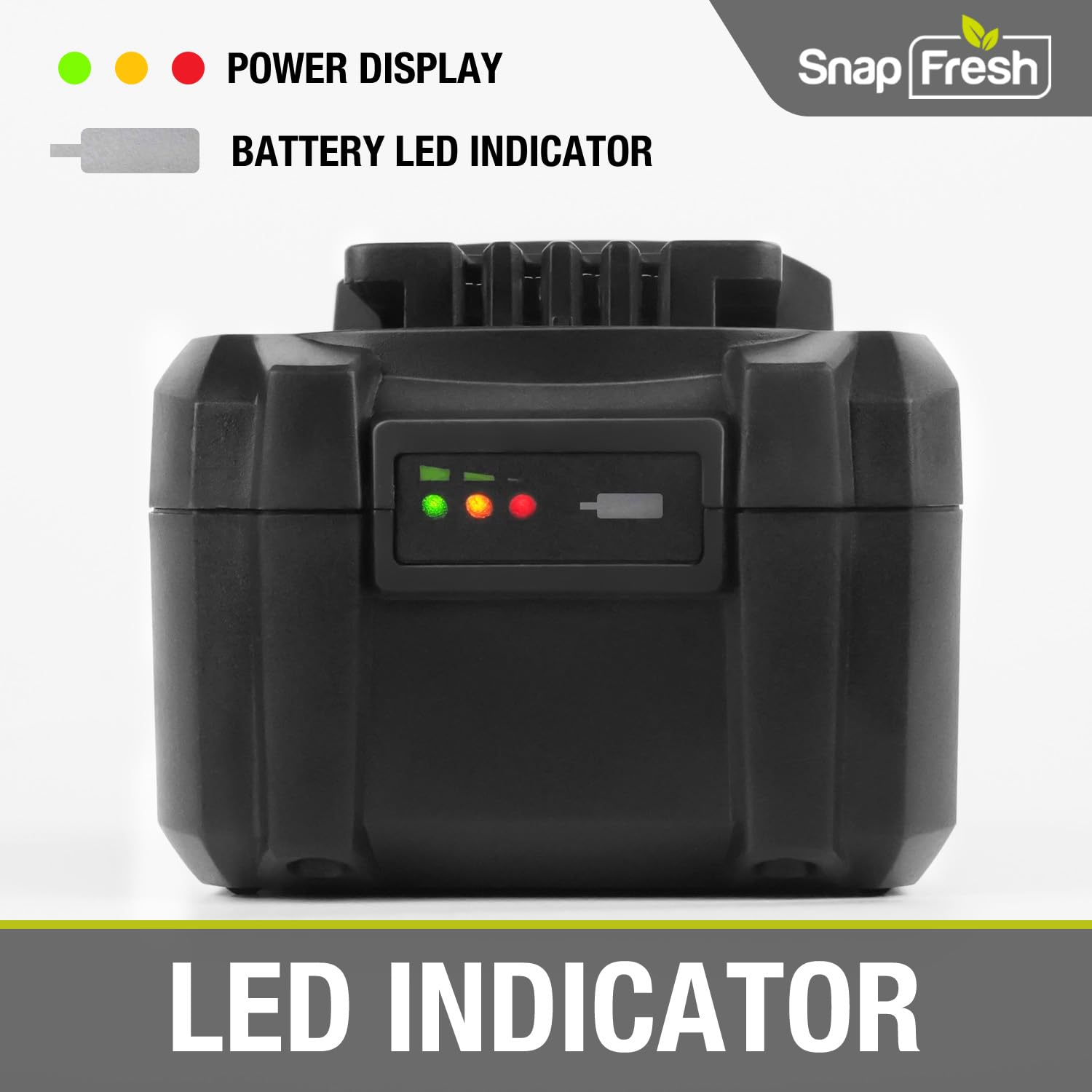 SnapFresh 20V 4.0Ah Li-ion Battery (BBT-DC40A), 2-Pack(Not Compatible with Other Brands), Lithium-Ion Battery Support Fast Charging