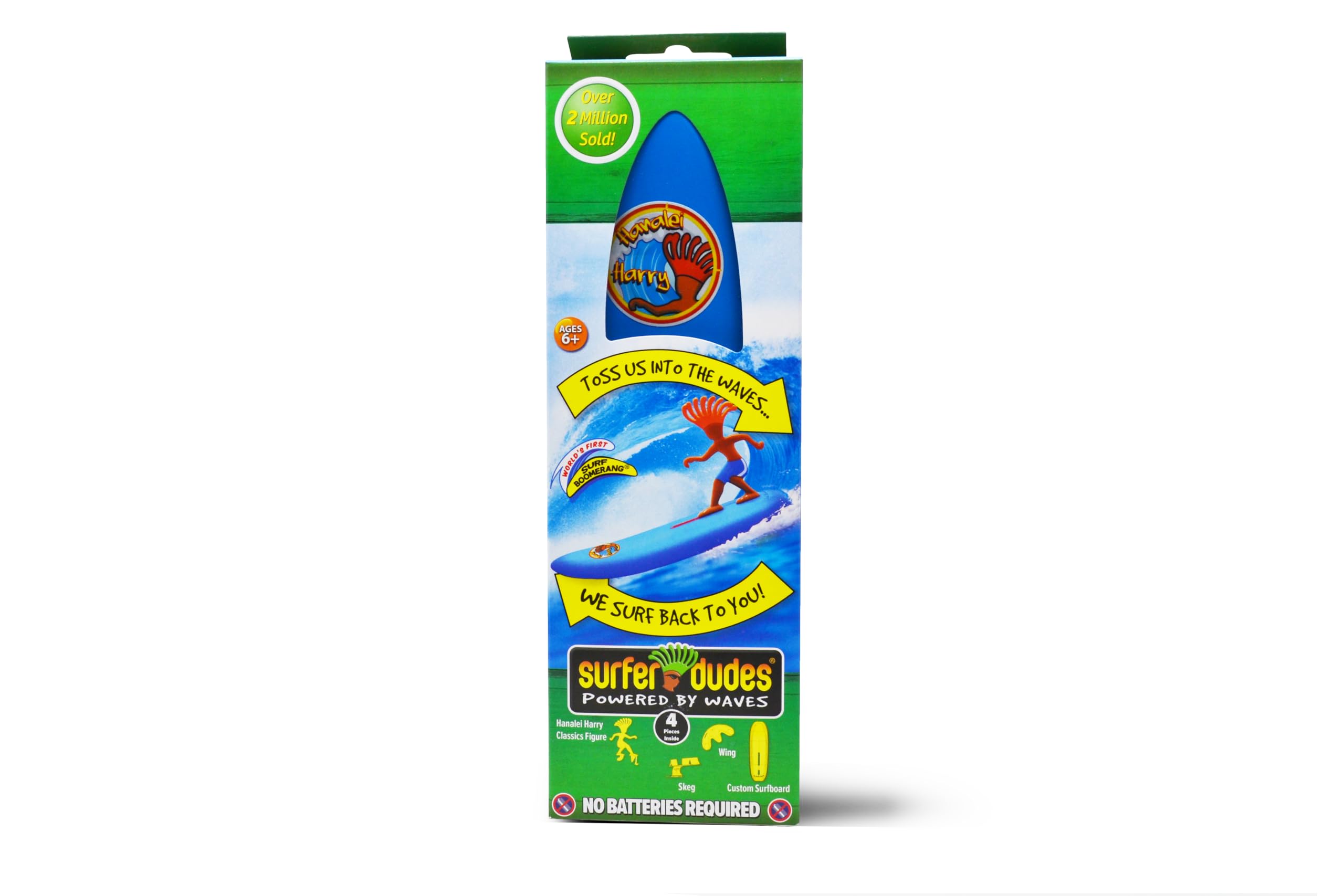 Surfer Dudes Classics Wave Powered Mini-Surfer and Surfboard Toy - Hanalei Harry