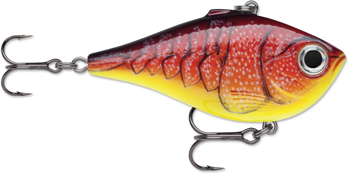 Rapala Rippin' Rap, Fishing Lure, Hard Bait, 2", Redfire Crawdad