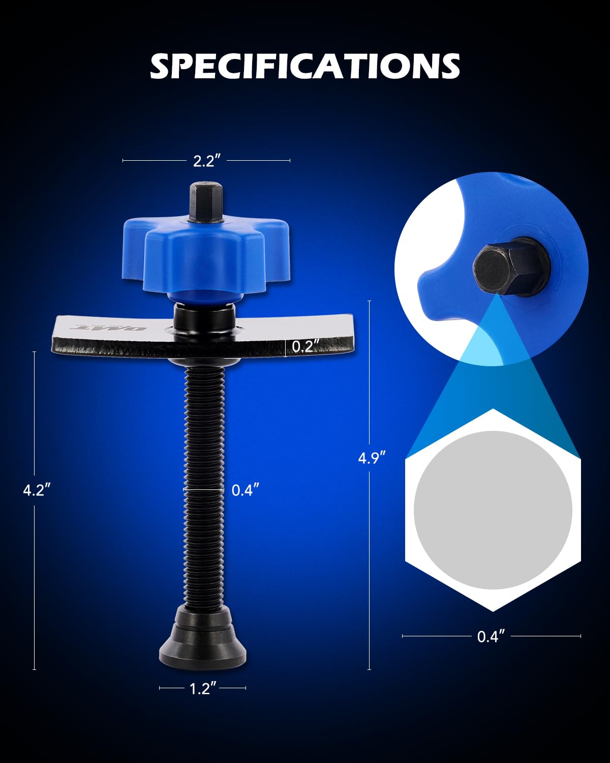 Orion Motor Tech Heavy Duty Brake Pad Spreader, Disc Brake Pad Tool Brake Piston Compressor Tool, Universal Brake Piston Tool with Solid Steel Swivel Joint for Car Light Truck with Caliper Hangers