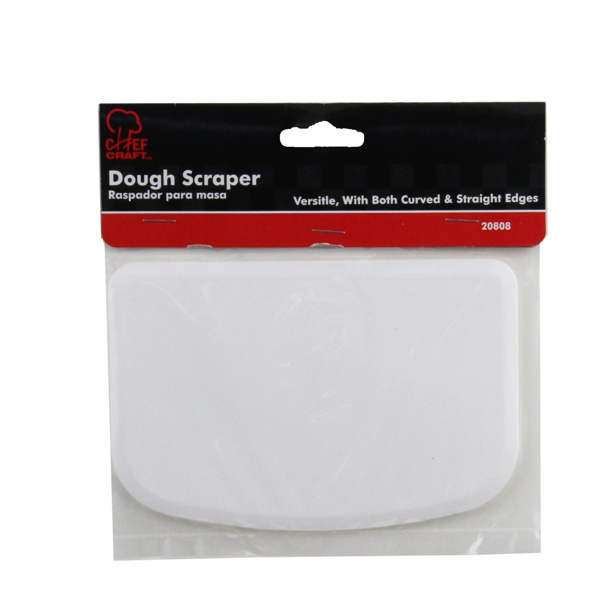 Chef Craft Classic Plastic Dough Scraper, 4 inches in height 5.5 inches in length, White