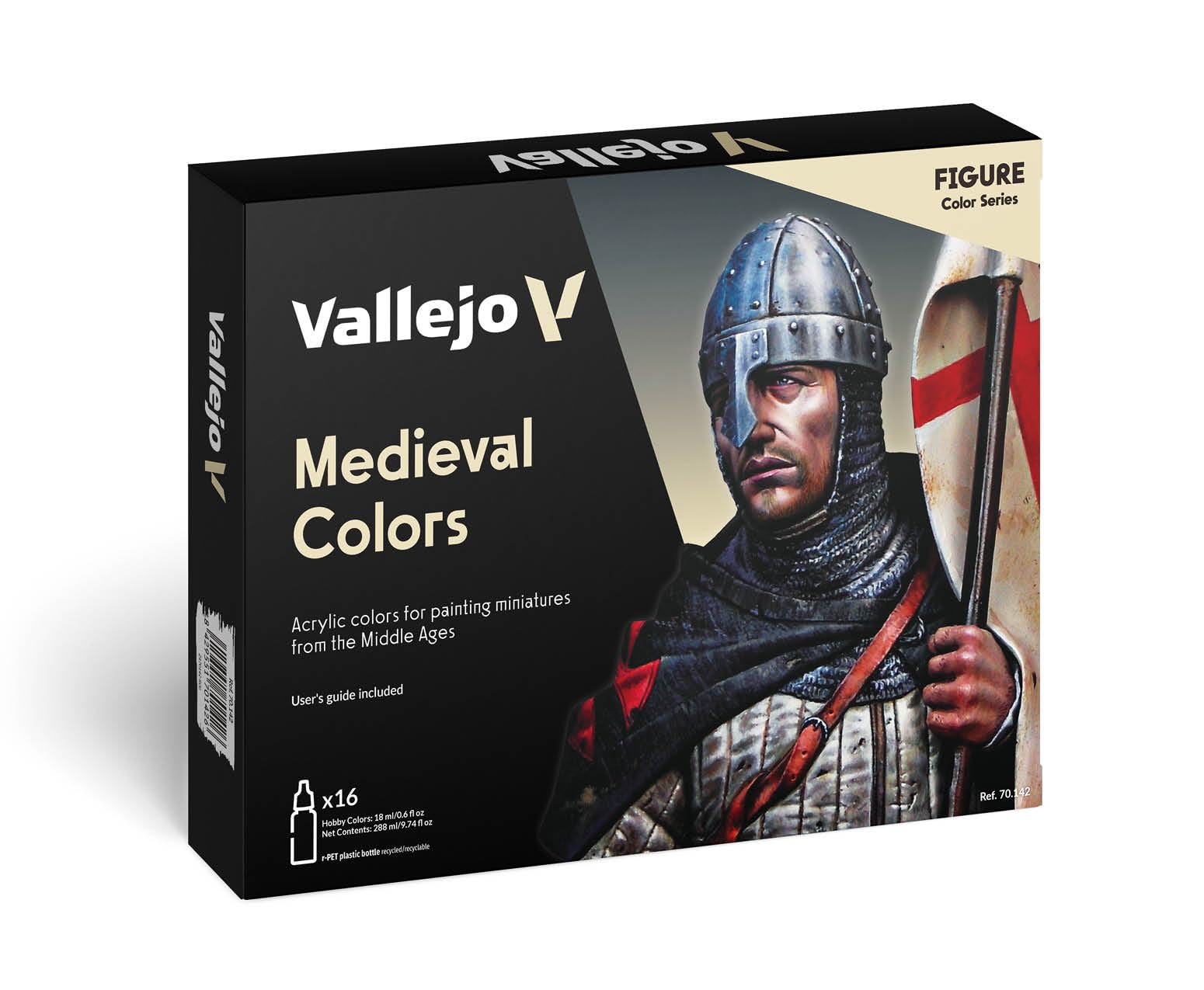 Vallejo - Model Color Medieval Colors Set | Modeling Acrylic Paints | 16 Bottles x 18 ml (0.60 fl.oz.)