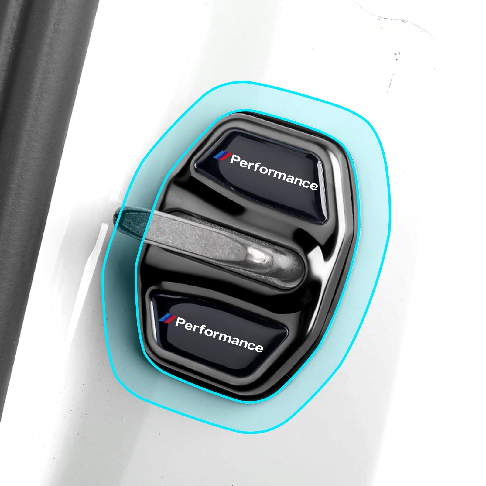 bailongma for BMW Door Lock Cover, Stainless Steel Car Door Lock Latches Cover Protector Compatible with BMW 1 2 3 5 7 Series X1 X2 X3 X4 X5 X6 F25 F48 G20 G30 G11 G12 Car Accessories (Black 4Pcs)