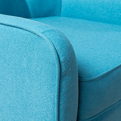 Christopher Knight Home Felicity Mid-Century Fabric Arm Chair, Teal 29.5D x 25W x 30.5H Inch