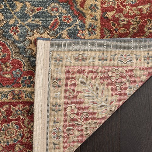 SAFAVIEH Mahal Collection Runner Rug - 2'2" x 22', Navy & Red, Traditional Oriental Design, Non-Shedding & Easy Care, Ideal for High Traffic Areas in Living Room, Bedroom (MAH655C)