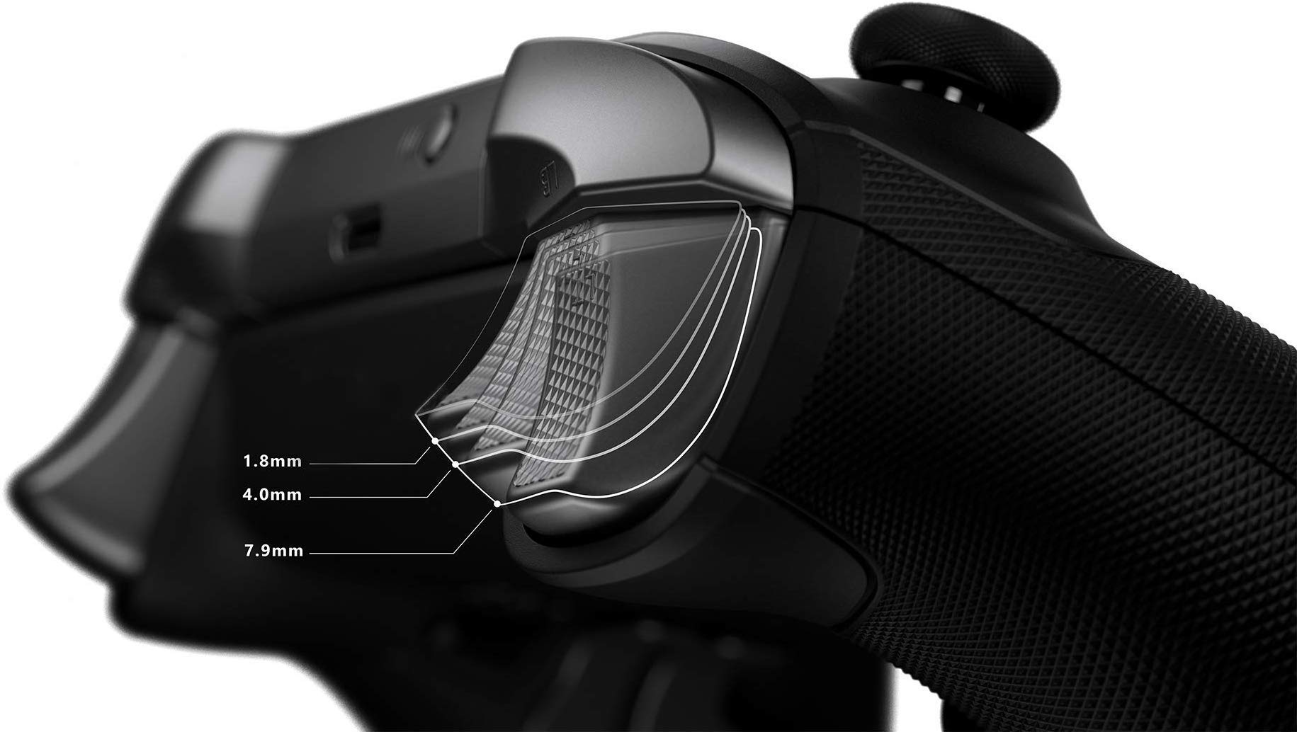 7 Watts Elite Series 2 Controller Modded - Custom Pro Rapid Fire Mod - for Xbox One Series X S Wireless & Wired PC Gaming - Red LED Lights