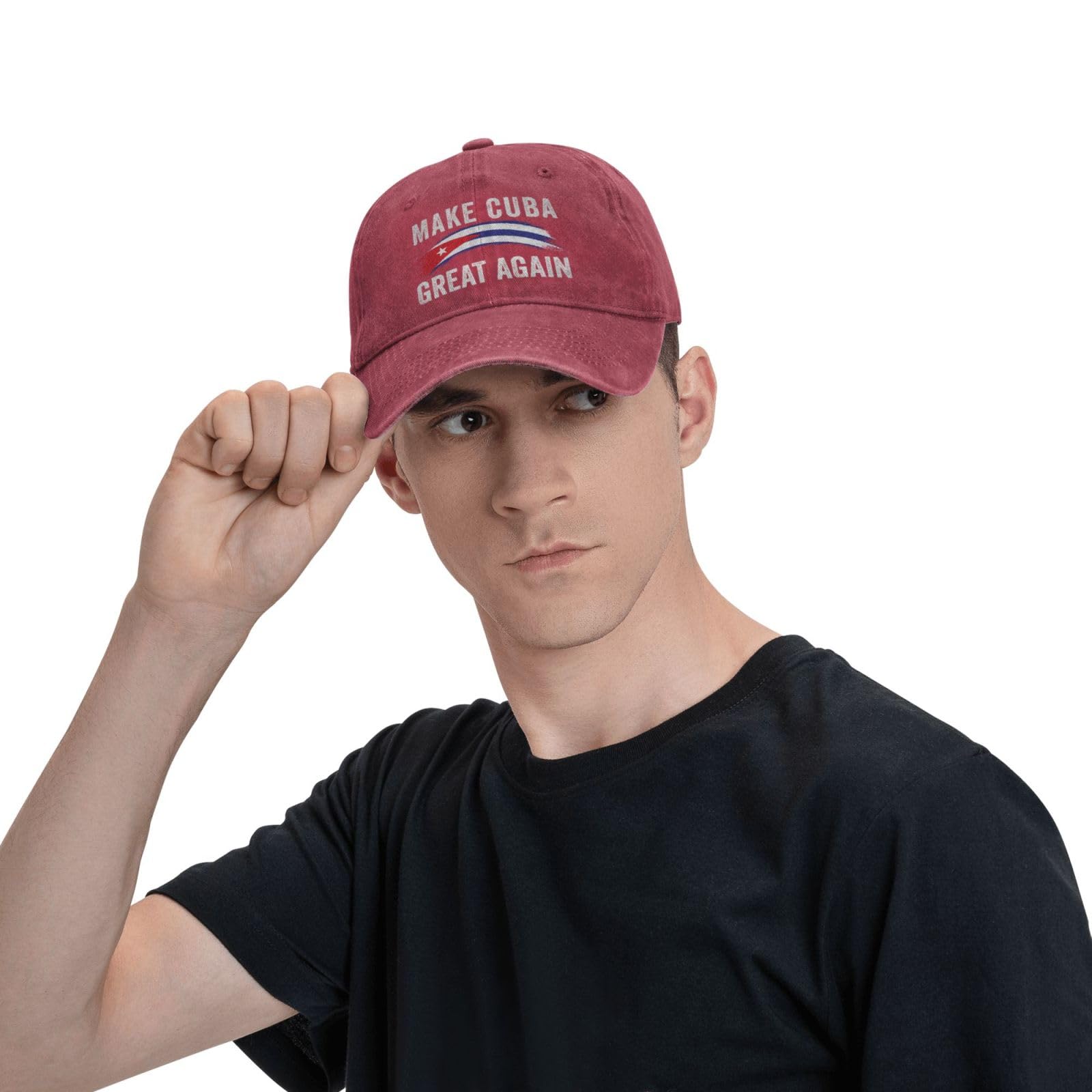 Make Cuba Great Again hat Cuban Flag Retro Cotton Cap Red