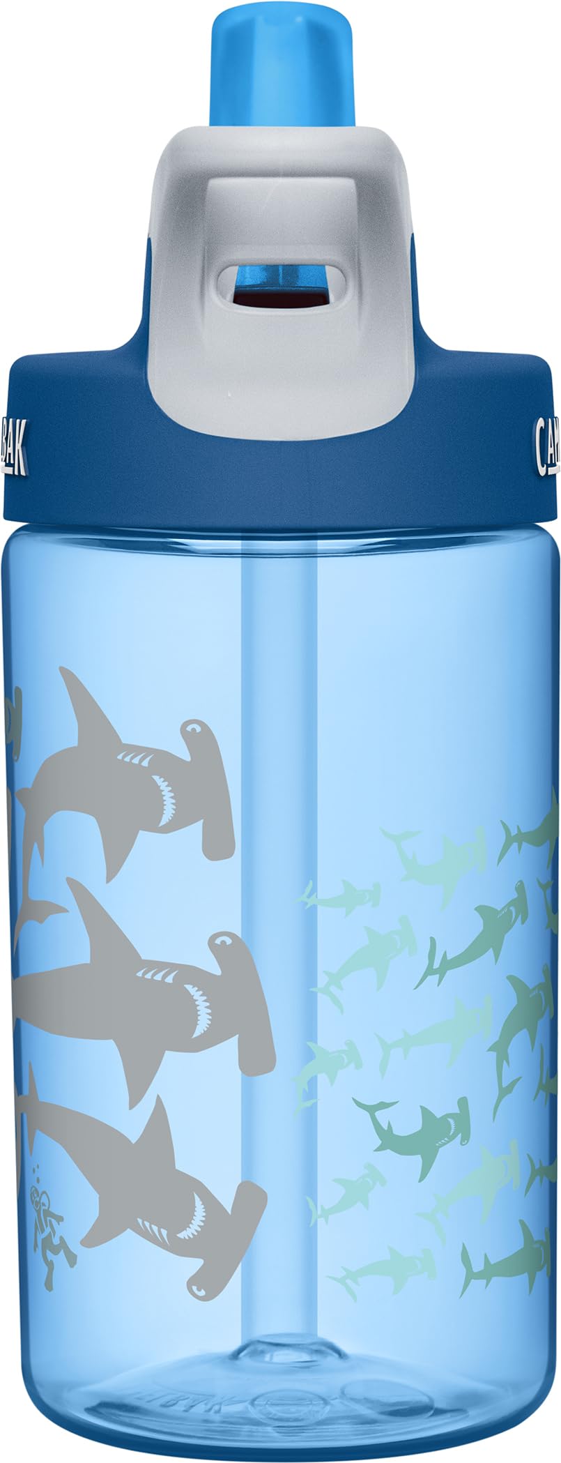 CamelBak Eddy Kids Big Bite Valve Straw Water Bottle Hammerheads, 12oz