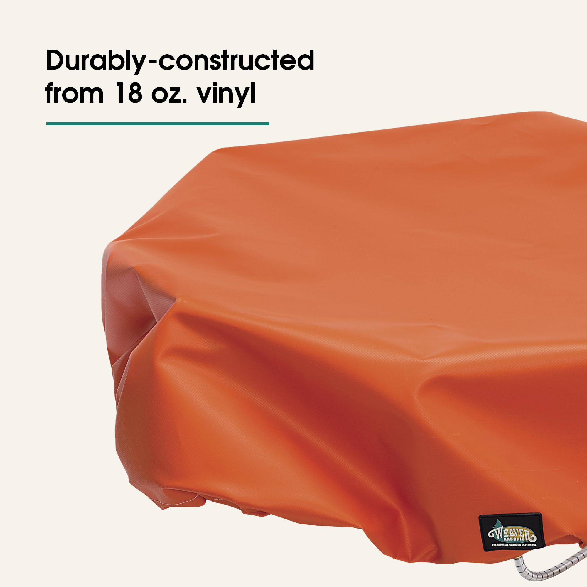 Weaver Arborist Vinyl Bucket Cover with Bungee Strap, Fits Standard One or Two Man Buckets, Debris Protection Cover, Bucket Truck Accessories, 18oz