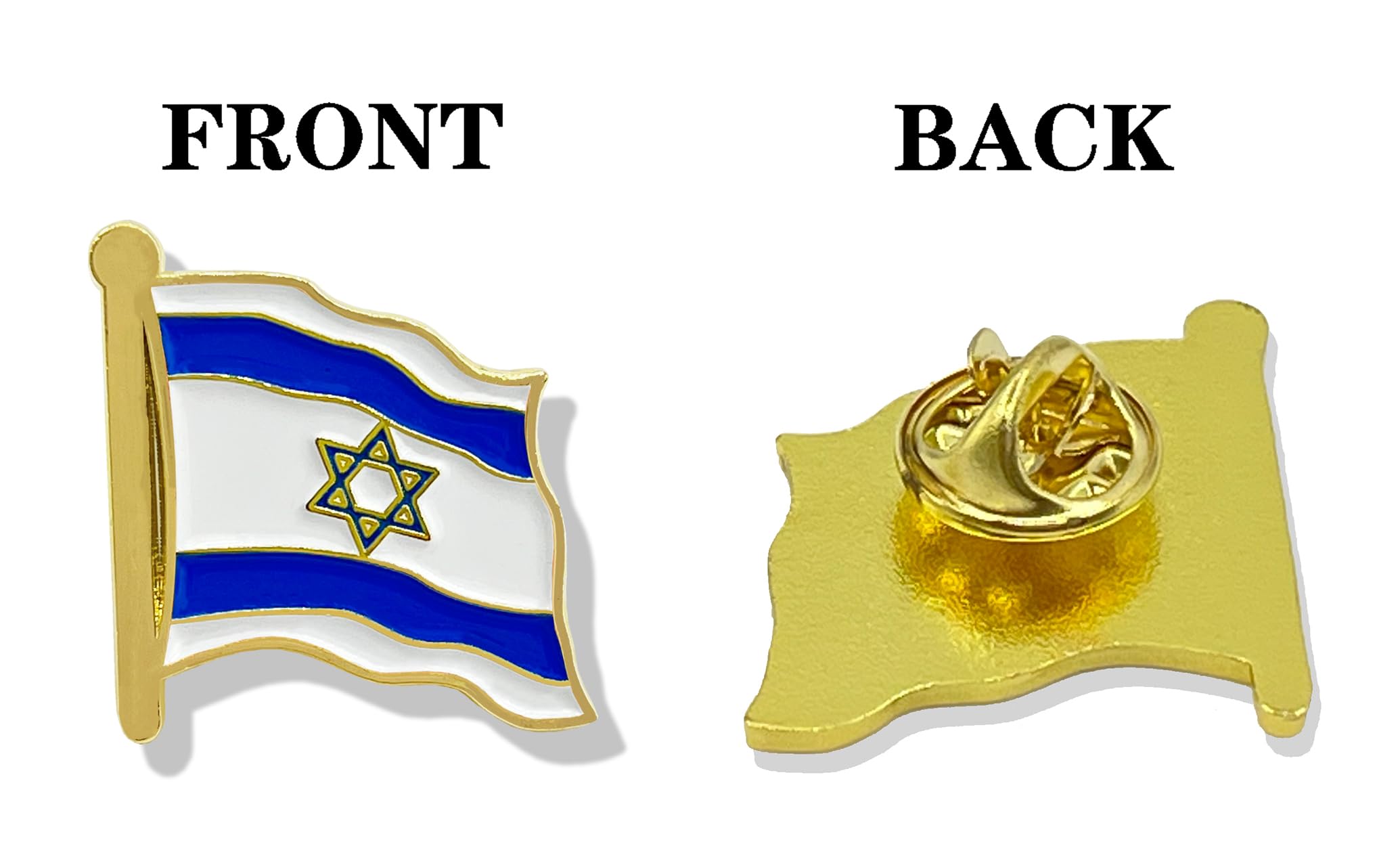 stidsds Israel Flag Pin - Israel Flags Pins Lapel Israeli Flag Enamel Lapel Pin Men Women Suit & Waving Patriotic Metal Badge Souvenir Hat Backpacks Decoration(4 Pack)