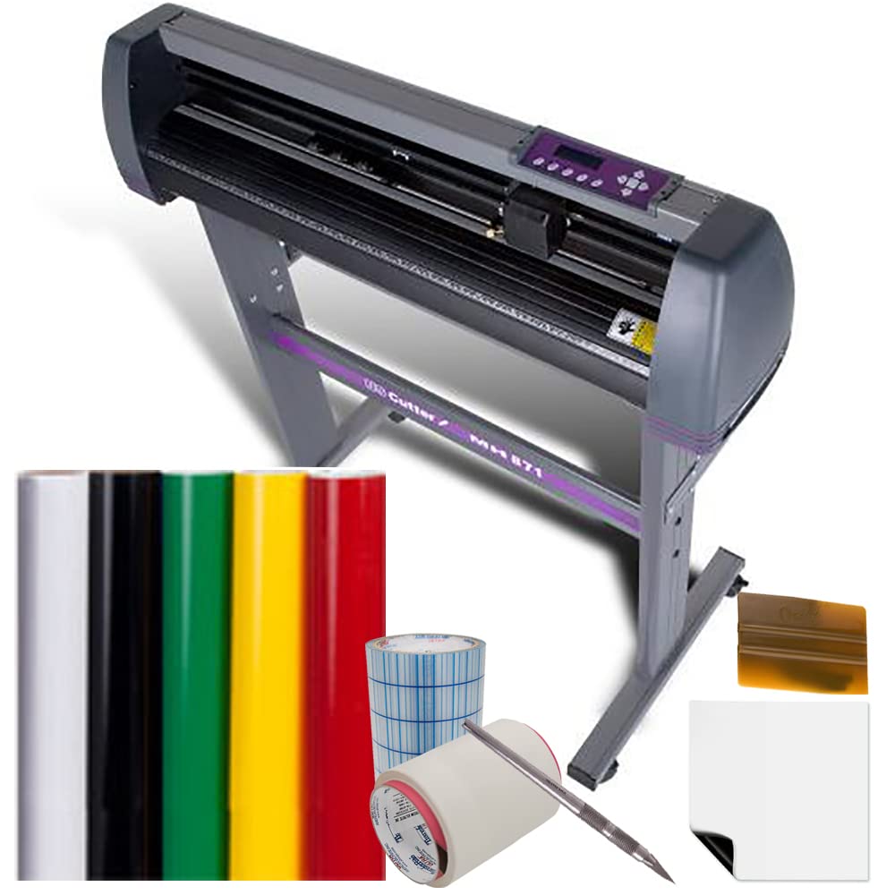 Bundle USCutter MH871 Vinyl Cutter - Sign Making Kit w/Design + Cut Software, Supplies, Tools