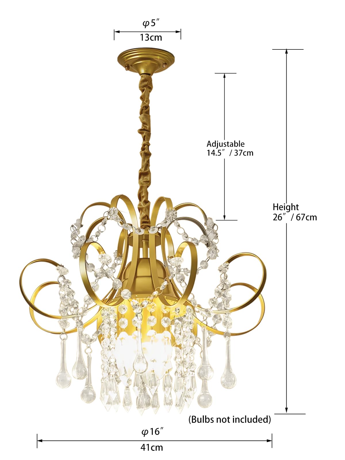 SMGFUNE 3-Light Small Chandelier for Bathroom, Modern Crystal Chandelier for Closet, Gold Light Fixture for Hallway Entryway Foyer Kitchen Island Living Room