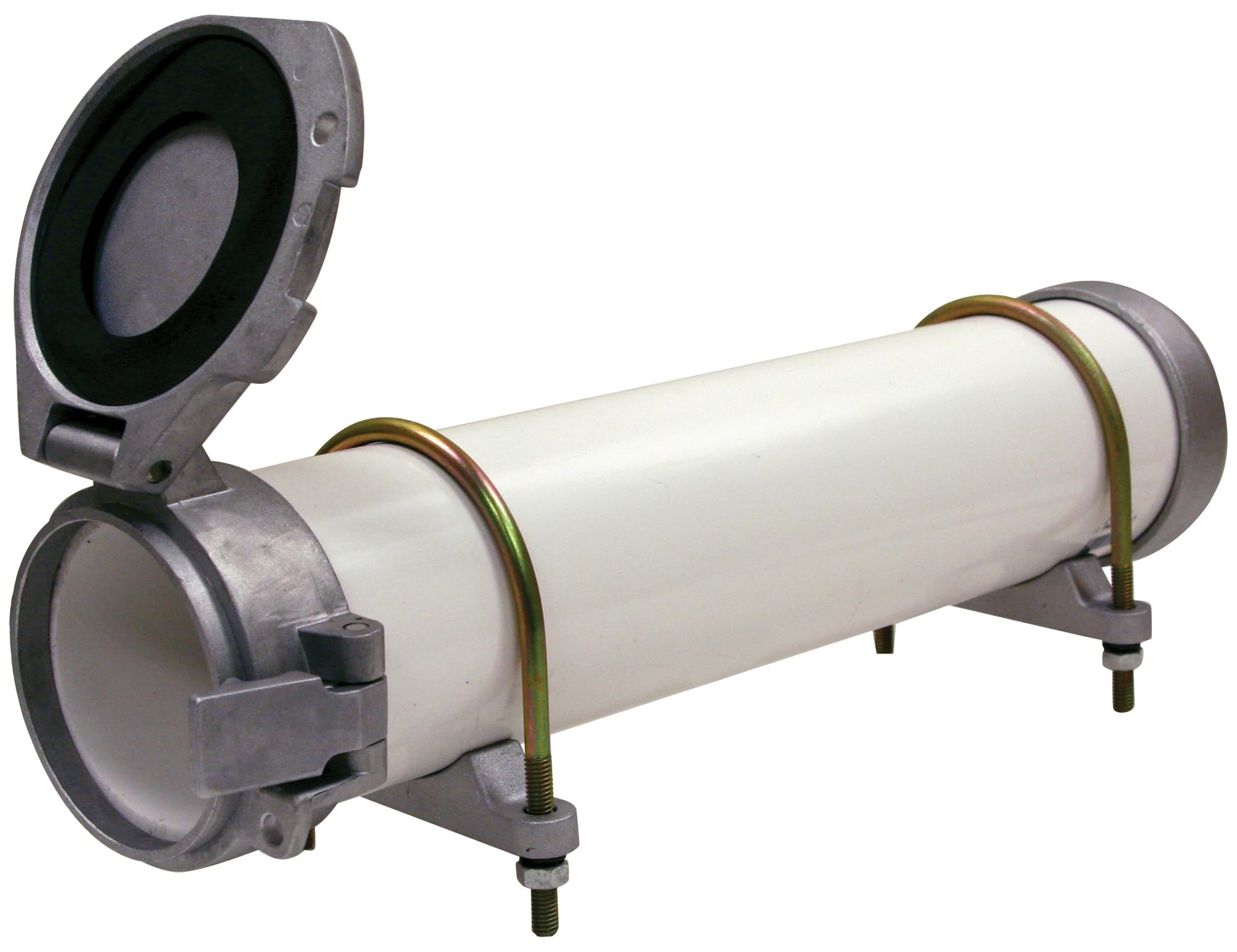 Buyers Products CC800 PVC Conduit Carrier Kit, 8 Inch Diameter, Mounting Hardware Included, Spring-Loaded Latch, Weather-Resistant Door Gasket