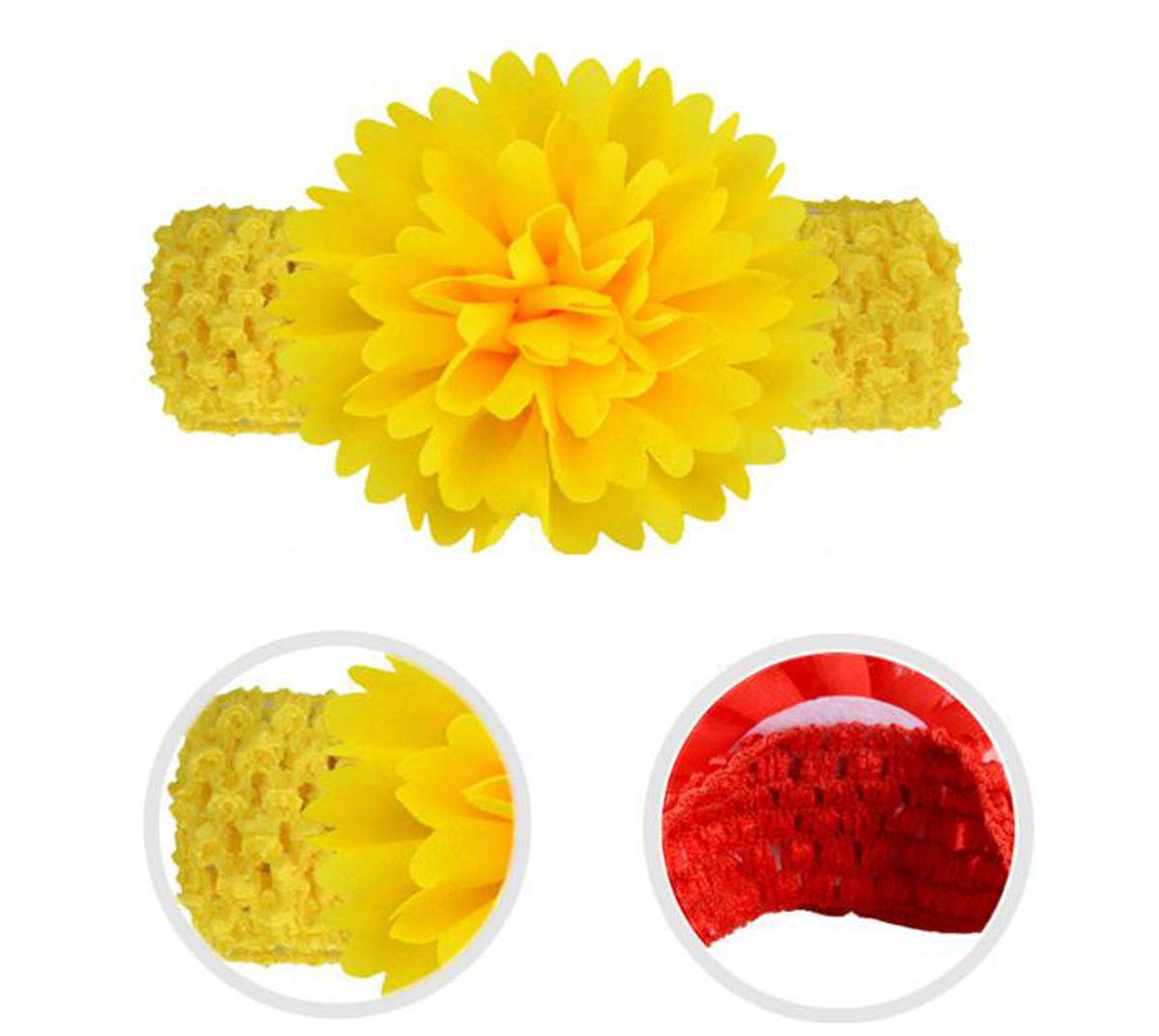 Ewanda store 15 Pcs Baby Girls Chiffon Headbands Peony Flower Baby Headband Baby Hair Accessories for Newborn Toddler Infants Girls