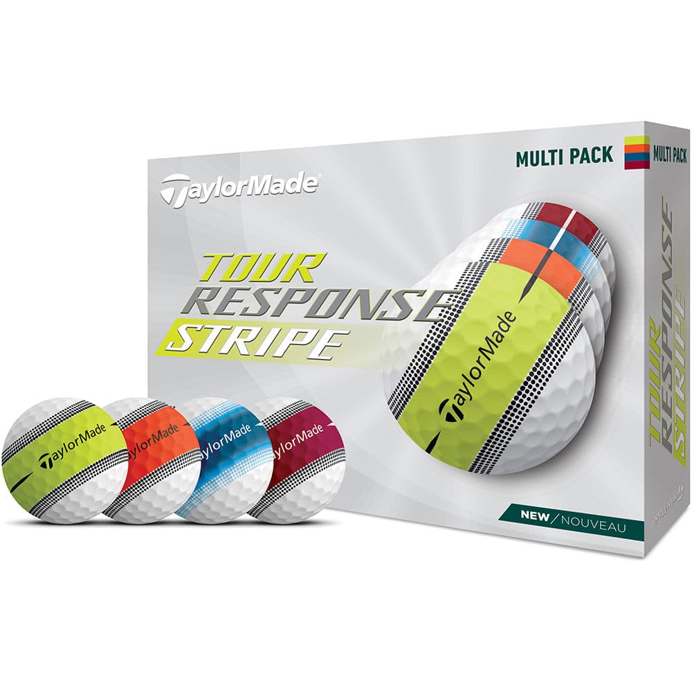 TaylorMade Men's Tour Response Stripe Golf Balls - Multi