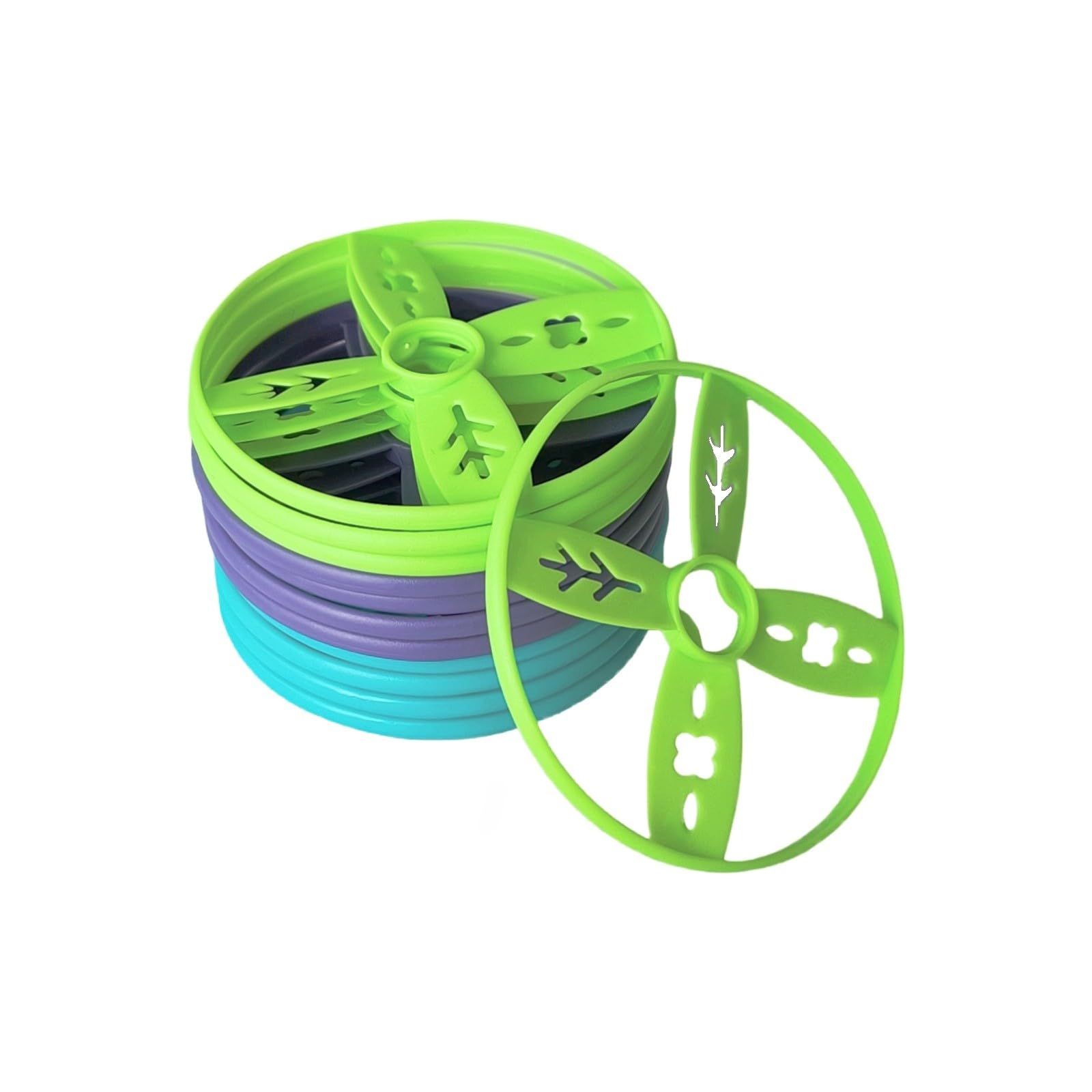 Ivtivfu Flying Disc Launcher Toy Supplements (12PCS), Outdoor Toys for Ages 3 4 5 6 7 8 Boys and Girls, Suitable for Handheld and Stomp Disc Launchers, Outside Kids Games for Beach Yard and Park