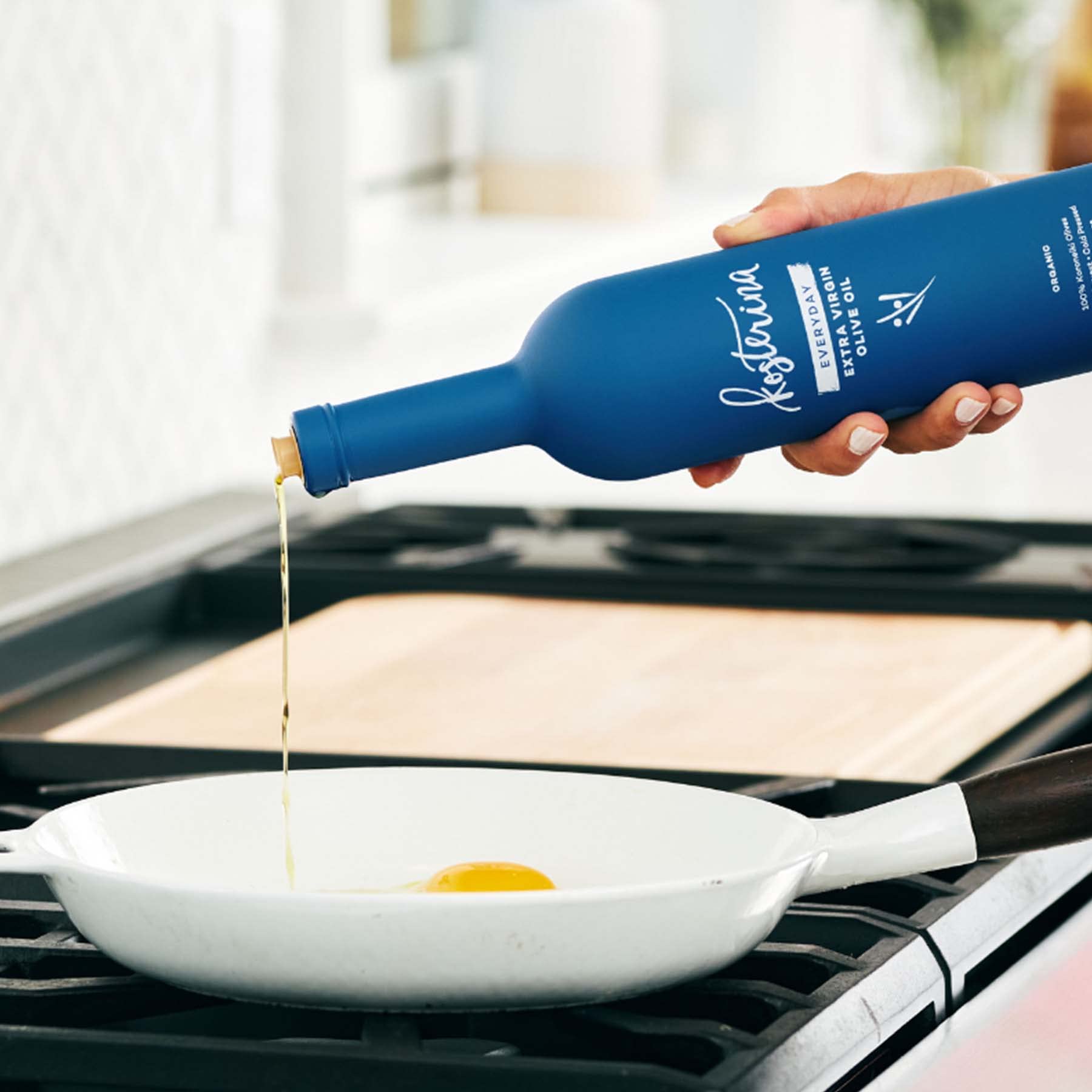 Kosterina - Everyday Organic Extra Virgin Olive Oil, High Heat Cooking Greek EVOO, Made from 100% Pure Early Harvest Koroneiki Olives, Natural Superfood, Polyphenol Rich, High Antioxidants (16.9 oz)