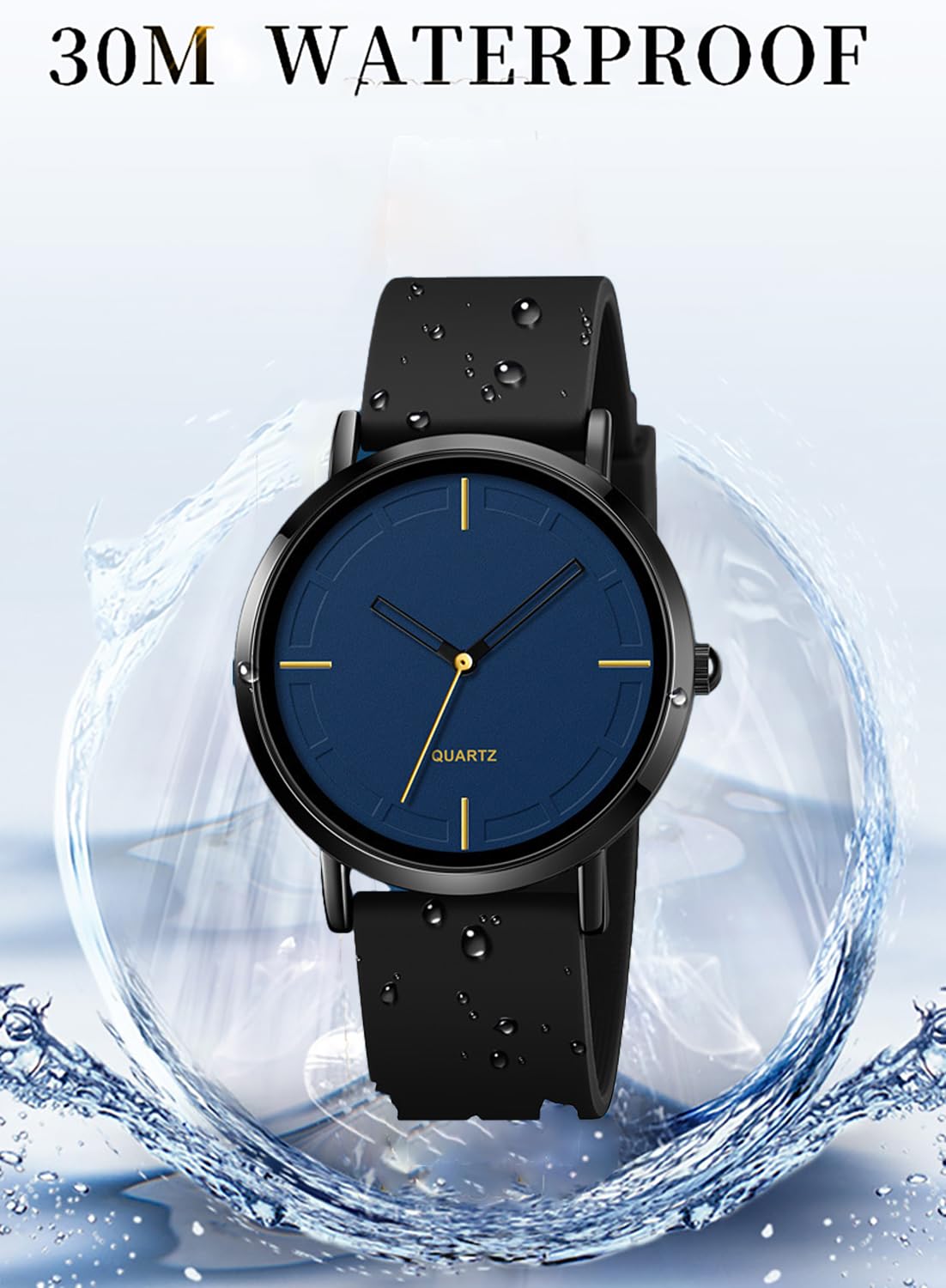 BESTKANG Unisex Wrist Watches Fashion Simple Analog Quartz Wrist Watches Silicone Strap Waterproof Watch Women Men Watches (Khaki)