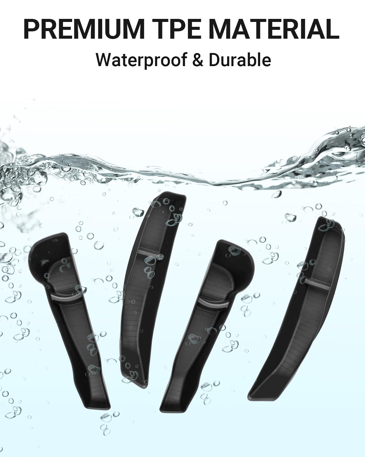 Basenor 4PCS Tesla Model Y Door Side Storage Box TPE Organizer Tray Front and Rear Door Slot Pockets Protector Accessories 2023 Upgrade