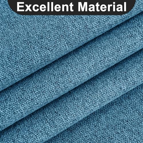 DWCN Faux Linen 100% Blackout Patio Door Curtain 108 Inches Long, Extra Wide Thermal Insulated Grommet Curtain Drapes for Living Room/Sliding Glass Door - 100W x 108L Inch, Dark Grey, 1 Panel