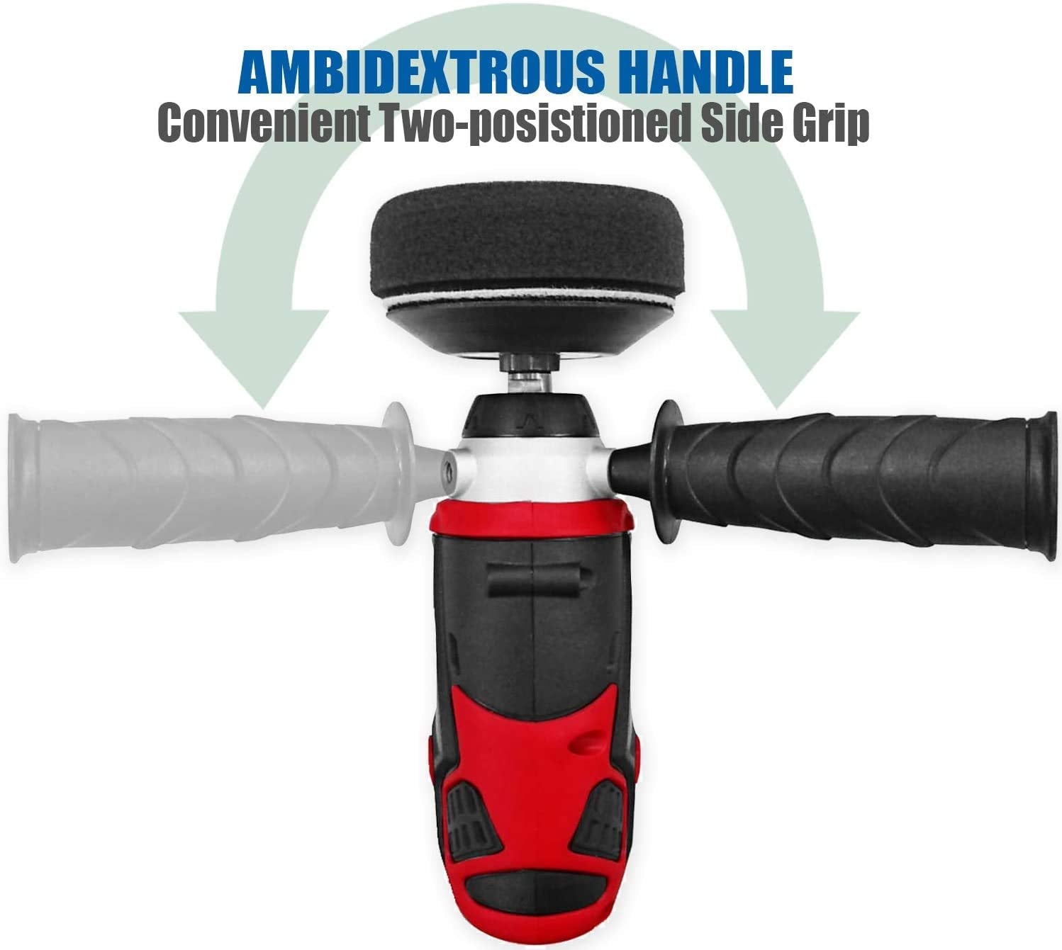 ACDelco Mini Cordless Polisher Tool Set 2 Speed 12V 3” Pad, Set with 2 Li-ion Batteries, Charger, and Accessory Kit, G12 Series ARS1214,Red