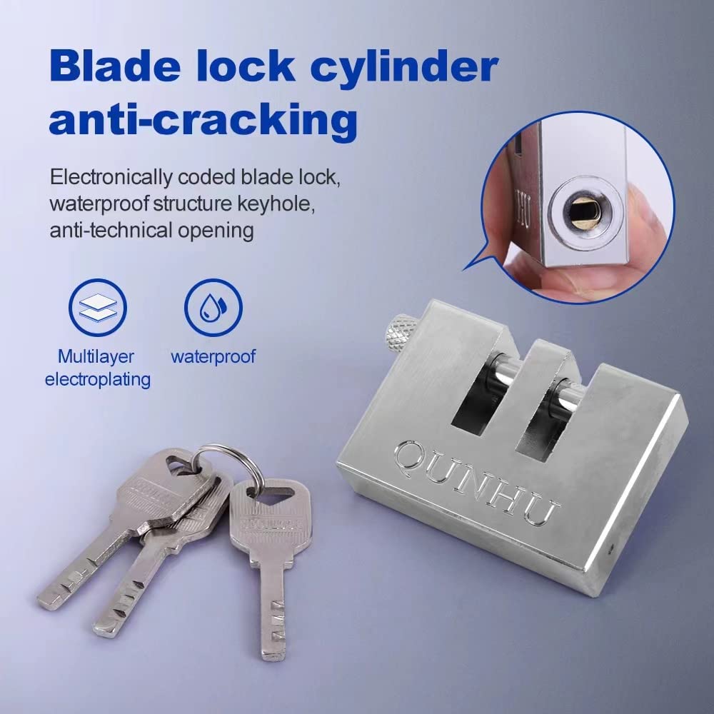 Auto Anti-Theft Car Brake Clutch Lock Safety Tool,Stainless Steel Auto Car Clutch Brake Security Protection Tool,Throttle Pedal Lock with 3 Keys
