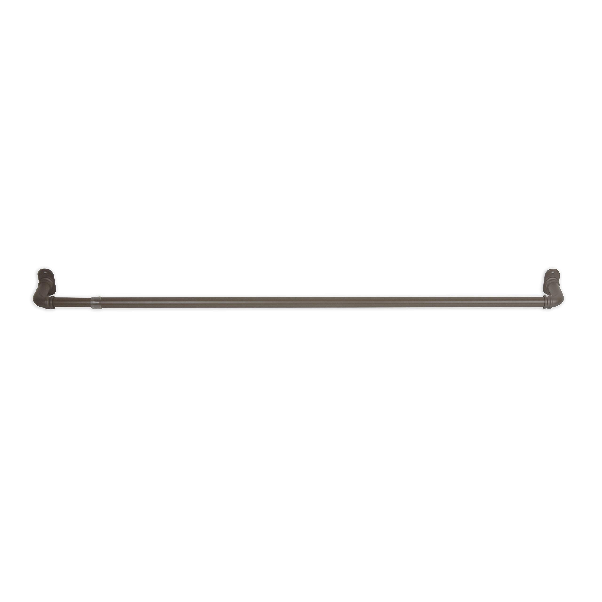 Rod Desyne BOT63-844 5/8" Blackout Curtain Rod, 84-120 inch, Antique Brass