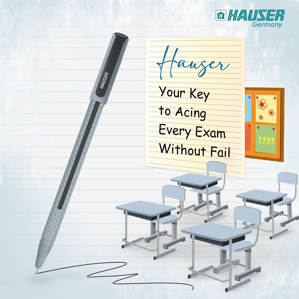 HAUSER YOLO Black Ballpoint Pens 20 Pc, 1.00 MM Bold Pens, Back To School Supplies, Office Pens, Desk Essentials, Education Supplies & Craft Supplies.