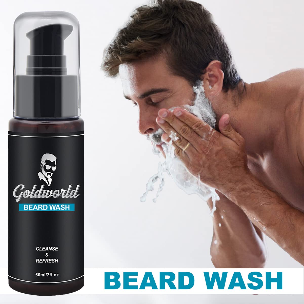 Beard Kit,Beard Grooming Kit w/Beard Wash/Shampoo,2 Packs Beard Oil,Beard Balm,Beard Wash,Brush,Comb,Scissor,Storage Bag,E-Book,Beard Care&Trimming Kit