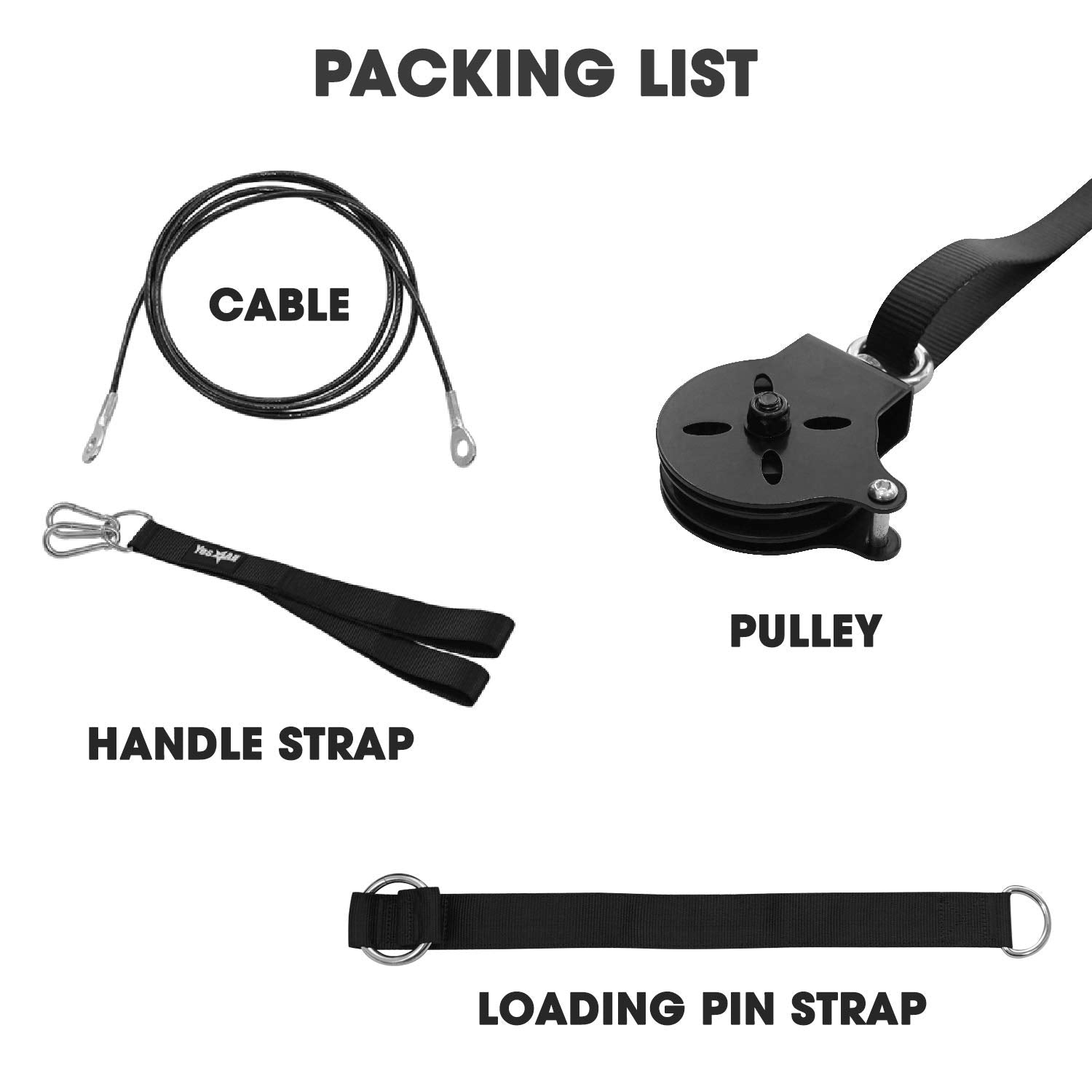 Yes4All Cable Pulley Attachment Single Set – 2-inch Olympic Bars Compatible LAT Pulldown Pulley & Home Gym Pulley, A. Black - Single