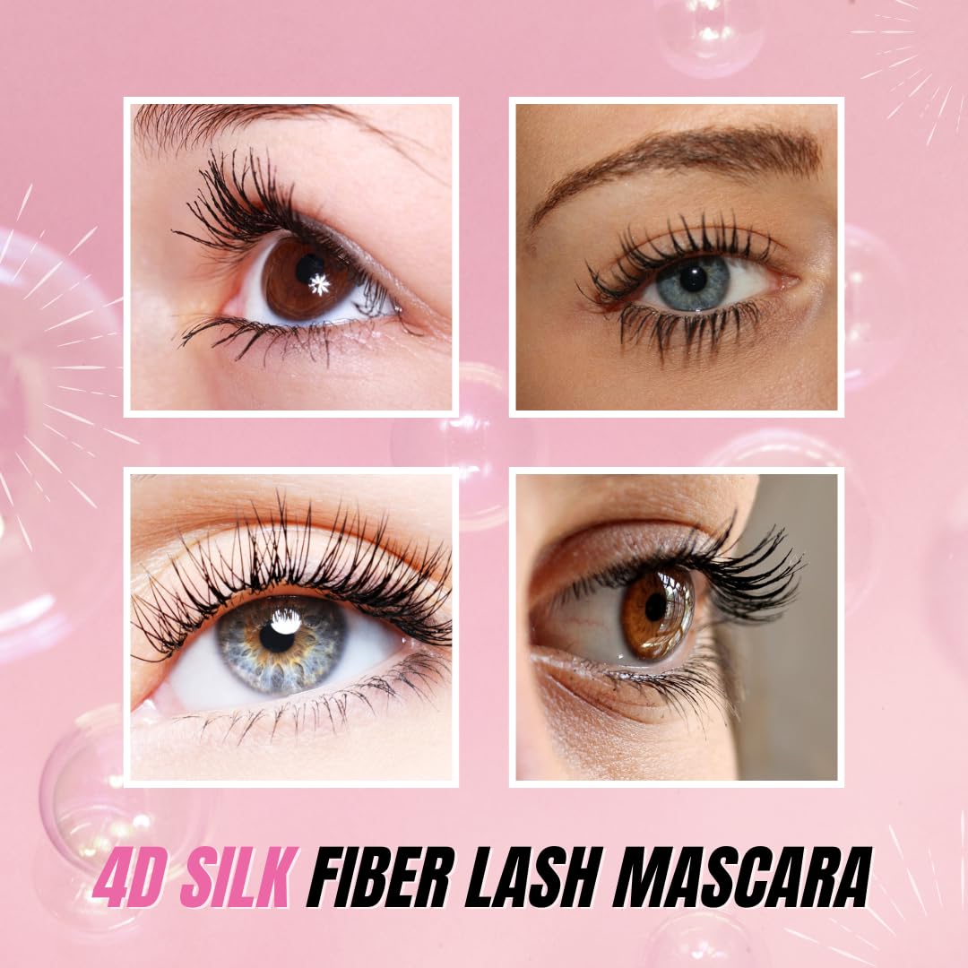 Two Pack: Secret Xpress Control 4D Silk Fiber Lash Mascara, Lengthening and Thick, Long Lasting, Waterproof & Smudge-Proof, All Day Exquisitely Full, Long, Thick, Smudge-Proof Eyelashes