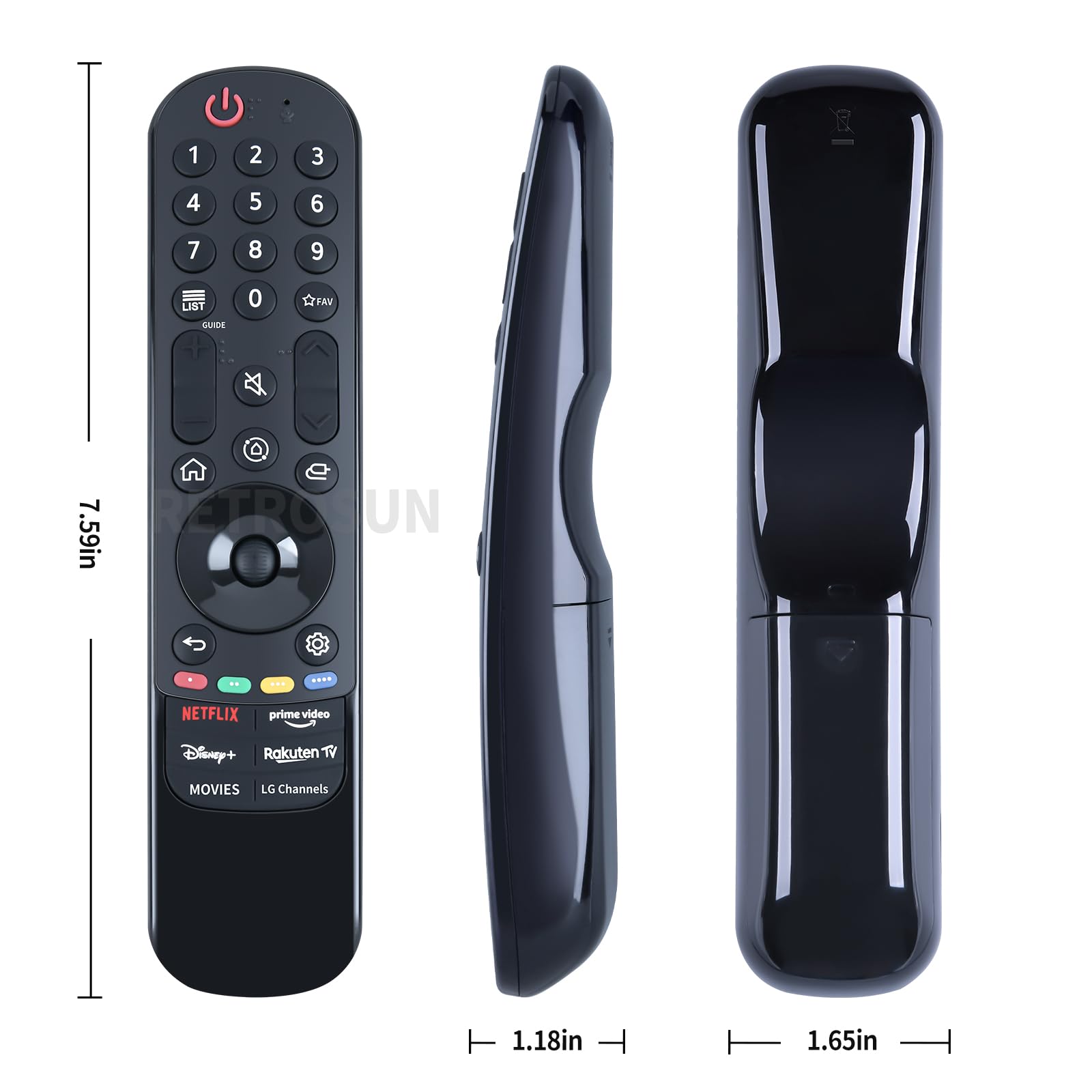 New MR23GA Replacement Magic Remote Control Compatible for LG 2023 Magic Smart TV with Netflix PrimeVideo Disney+ LG Channel Shortcut Buttons (NO Voice and Pointer Function
