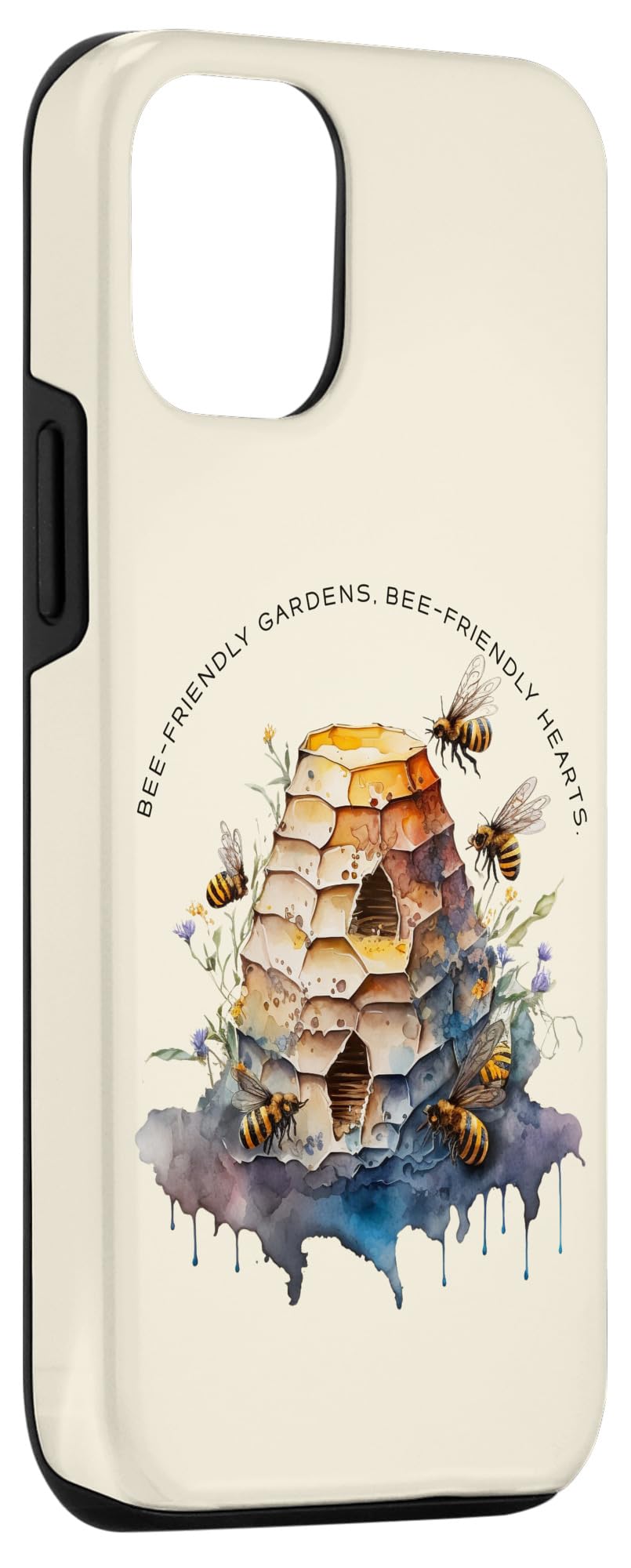 iPhone 12/12 Pro Beehive Bee-friendly gardens, bee-friendly hearts. Bee-Theme Case